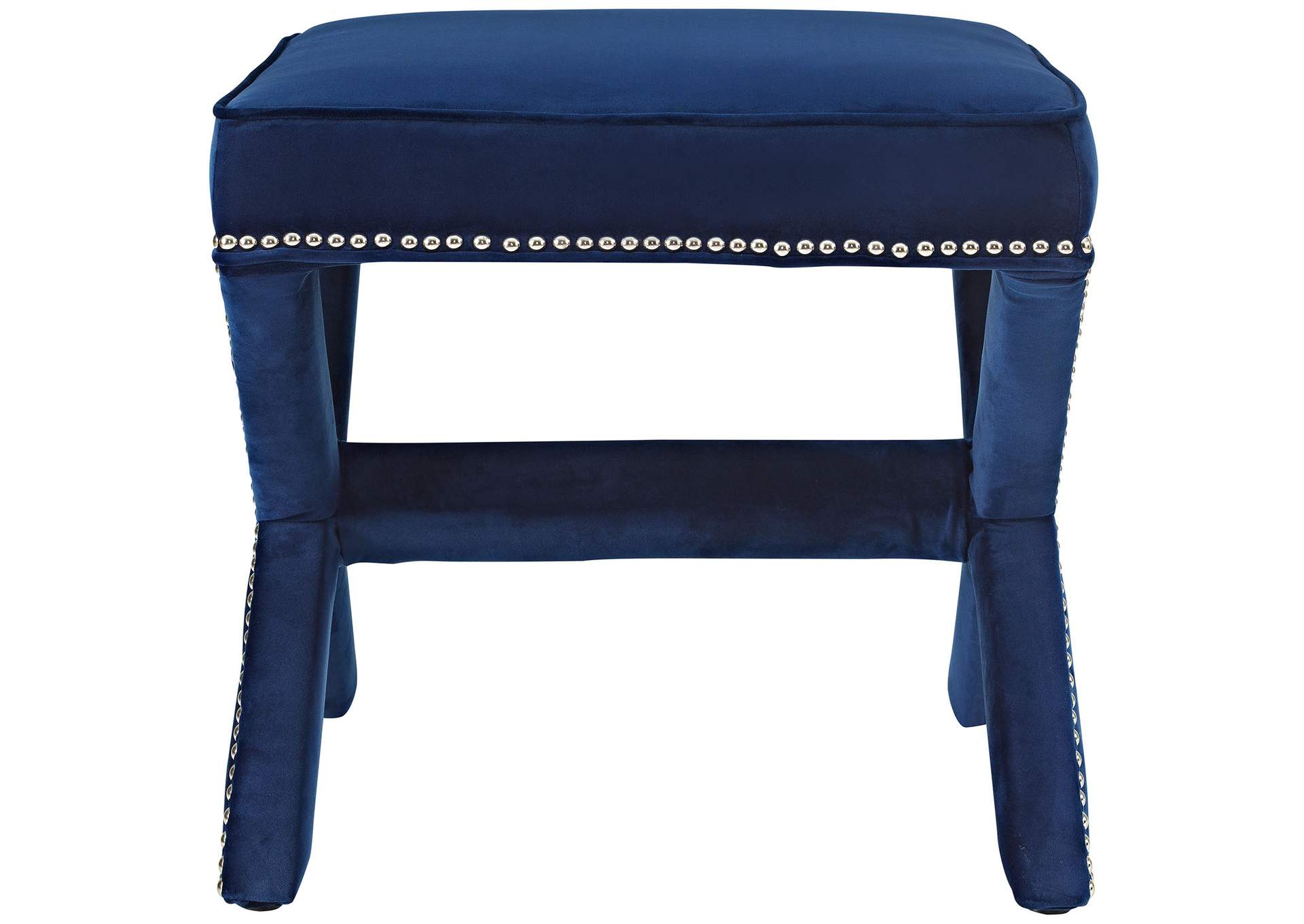 Navy Rivet Bench,Modway