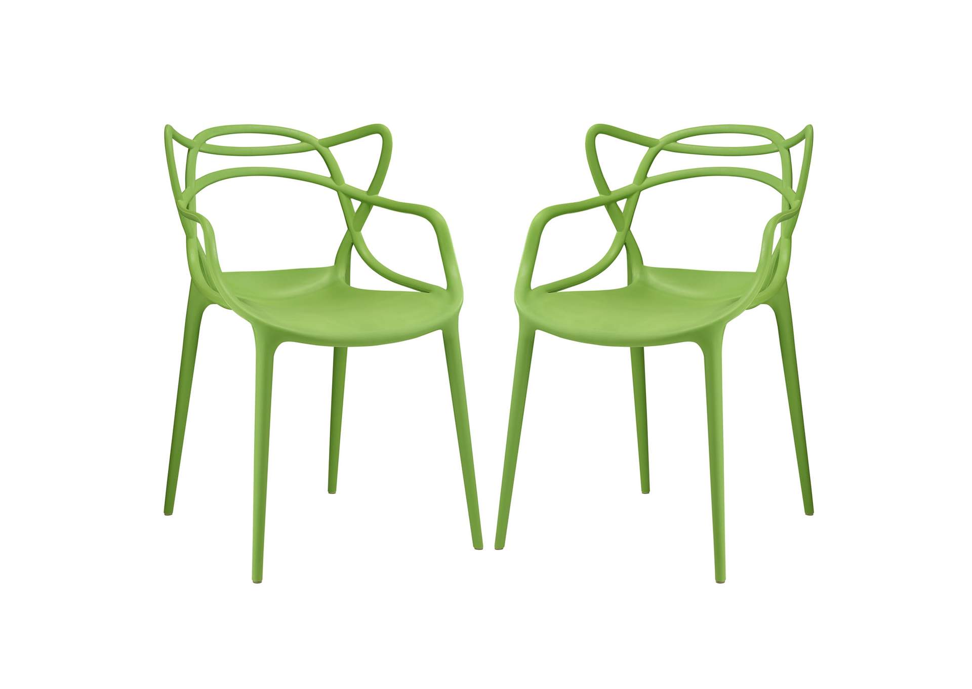 Green Entangled Dining Set [Set of 2],Modway