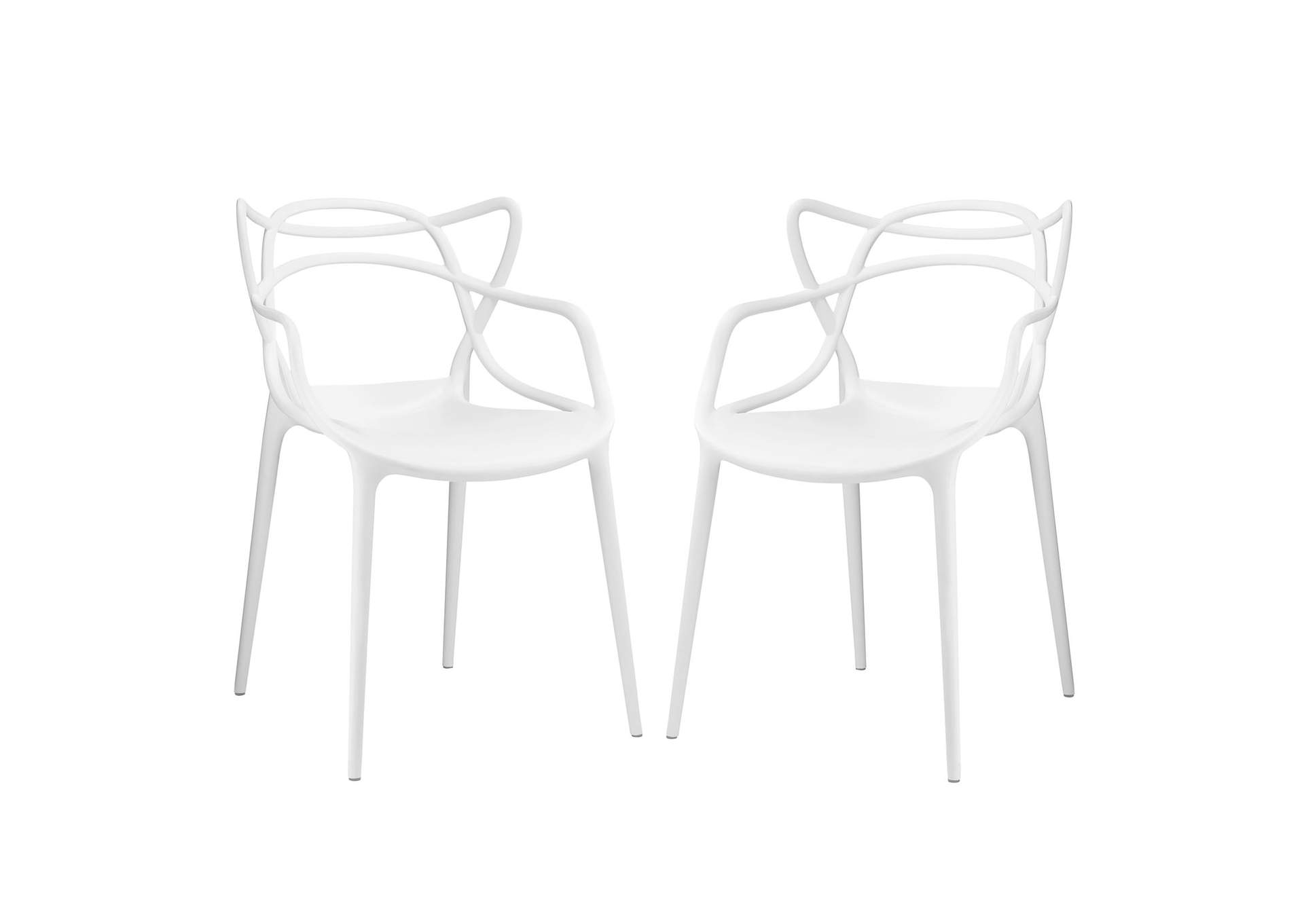 White Entangled Dining Set [Set of 2],Modway