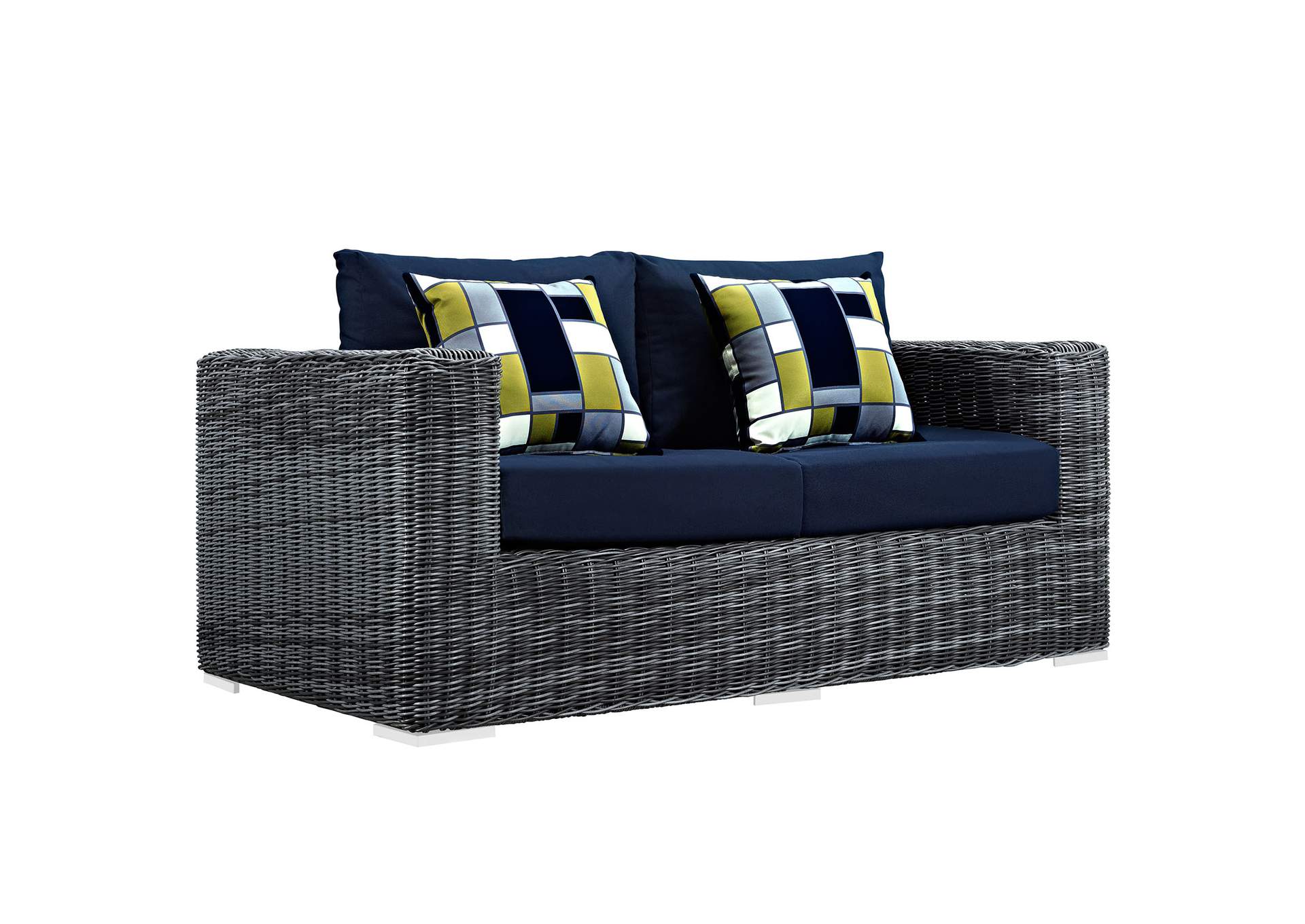 Canvas Navy Summon 5 Piece Outdoor Patio Sunbrella,Modway