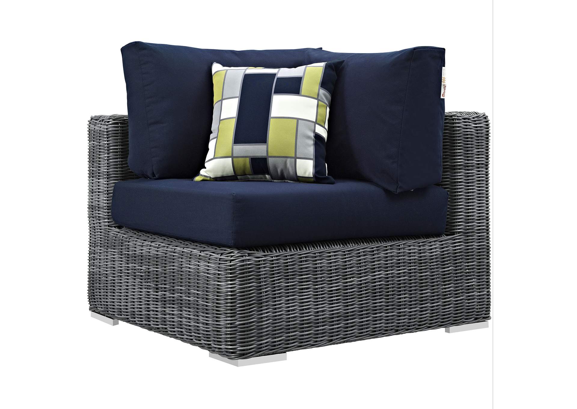 Canvas Navy Summon 5 Piece Outdoor Patio Sunbrella,Modway
