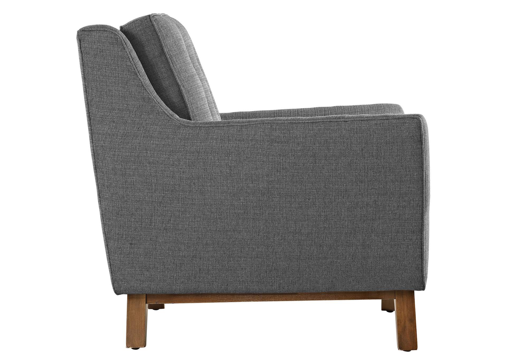 Gray Beguile Living Room Set Upholstered Fabric [Set of 2],Modway