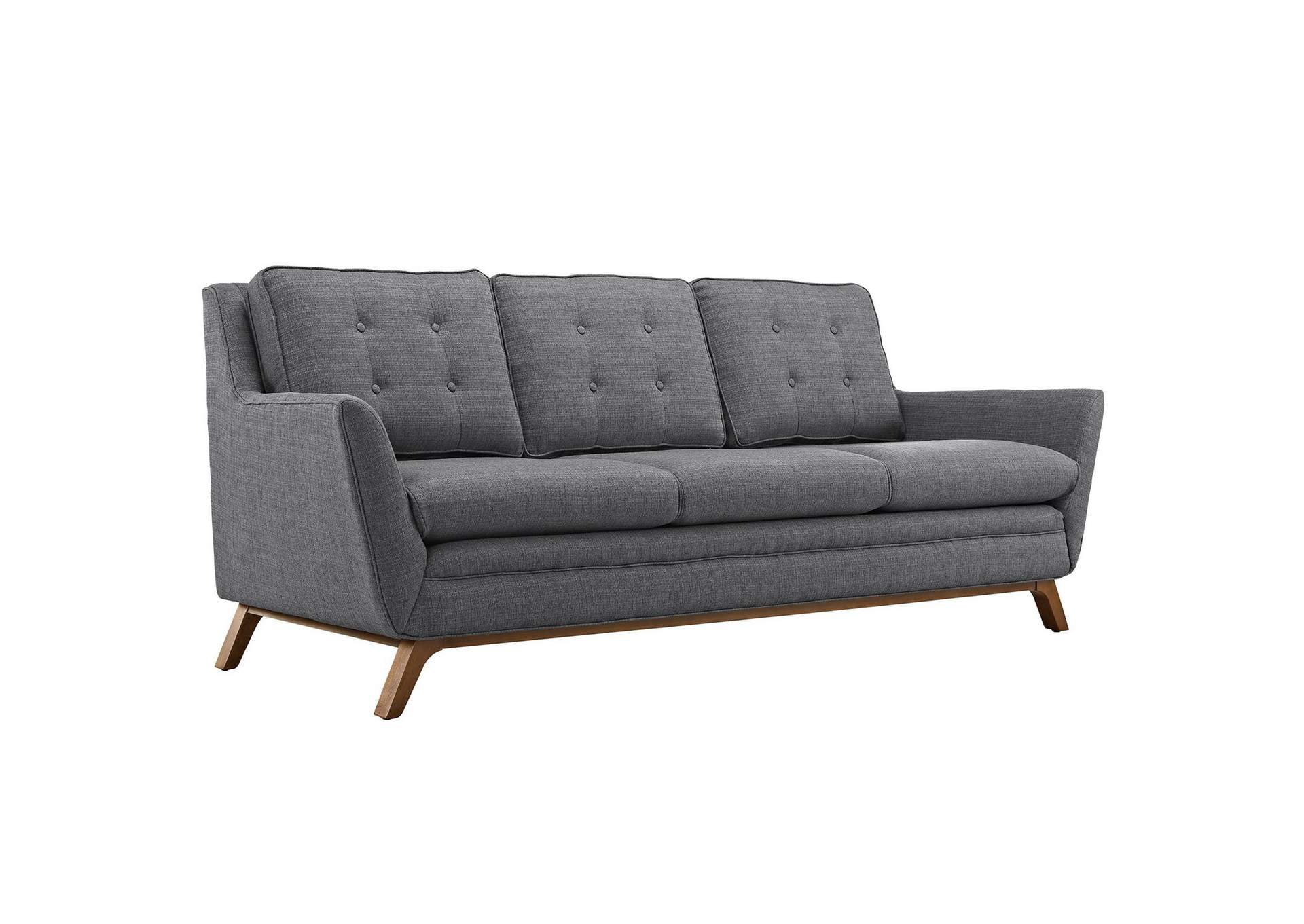 Gray Beguile Living Room Set Upholstered Fabric [Set of 2],Modway