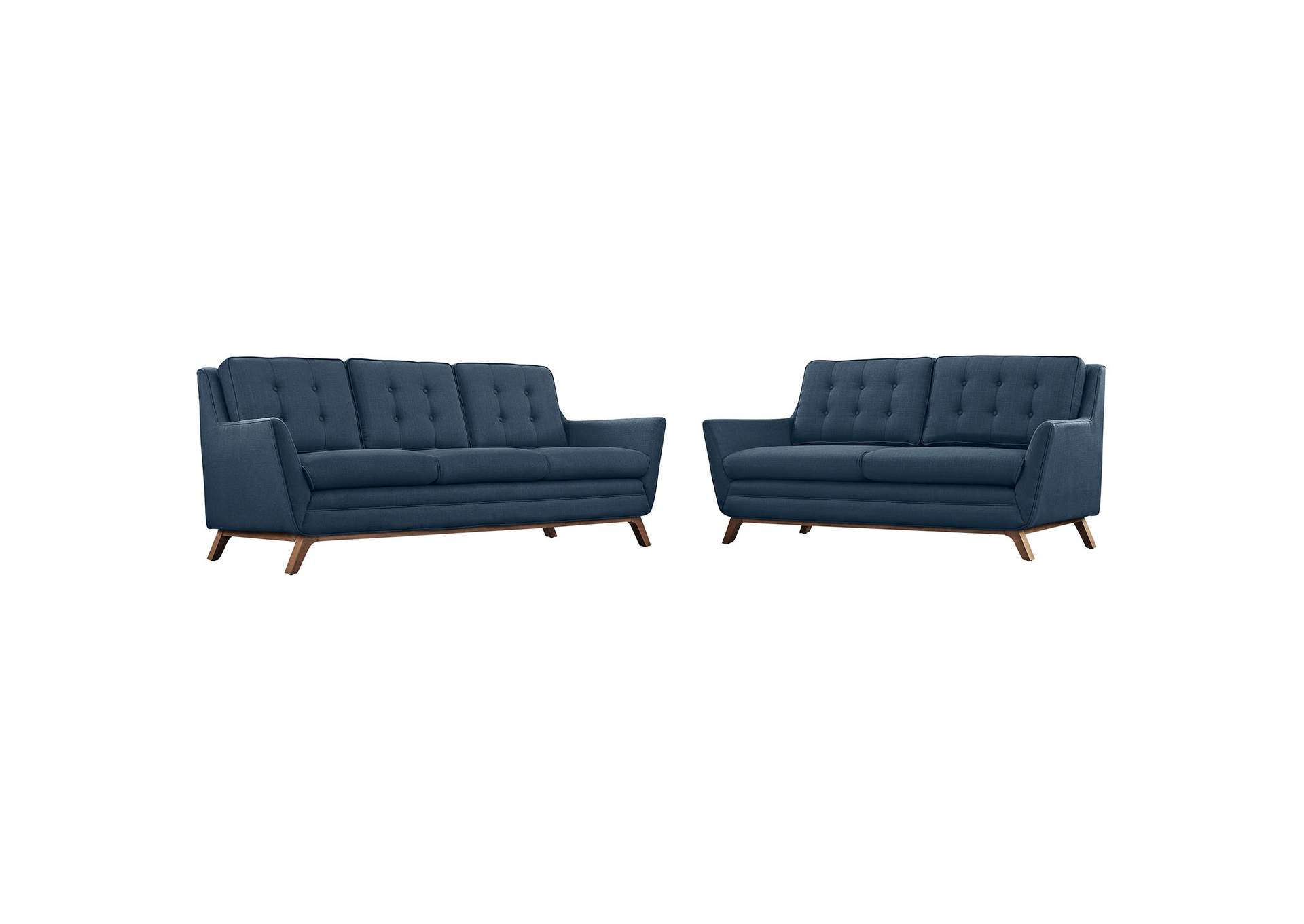 Azure Beguile Living Room Set Upholstered Fabric [Set of 2],Modway