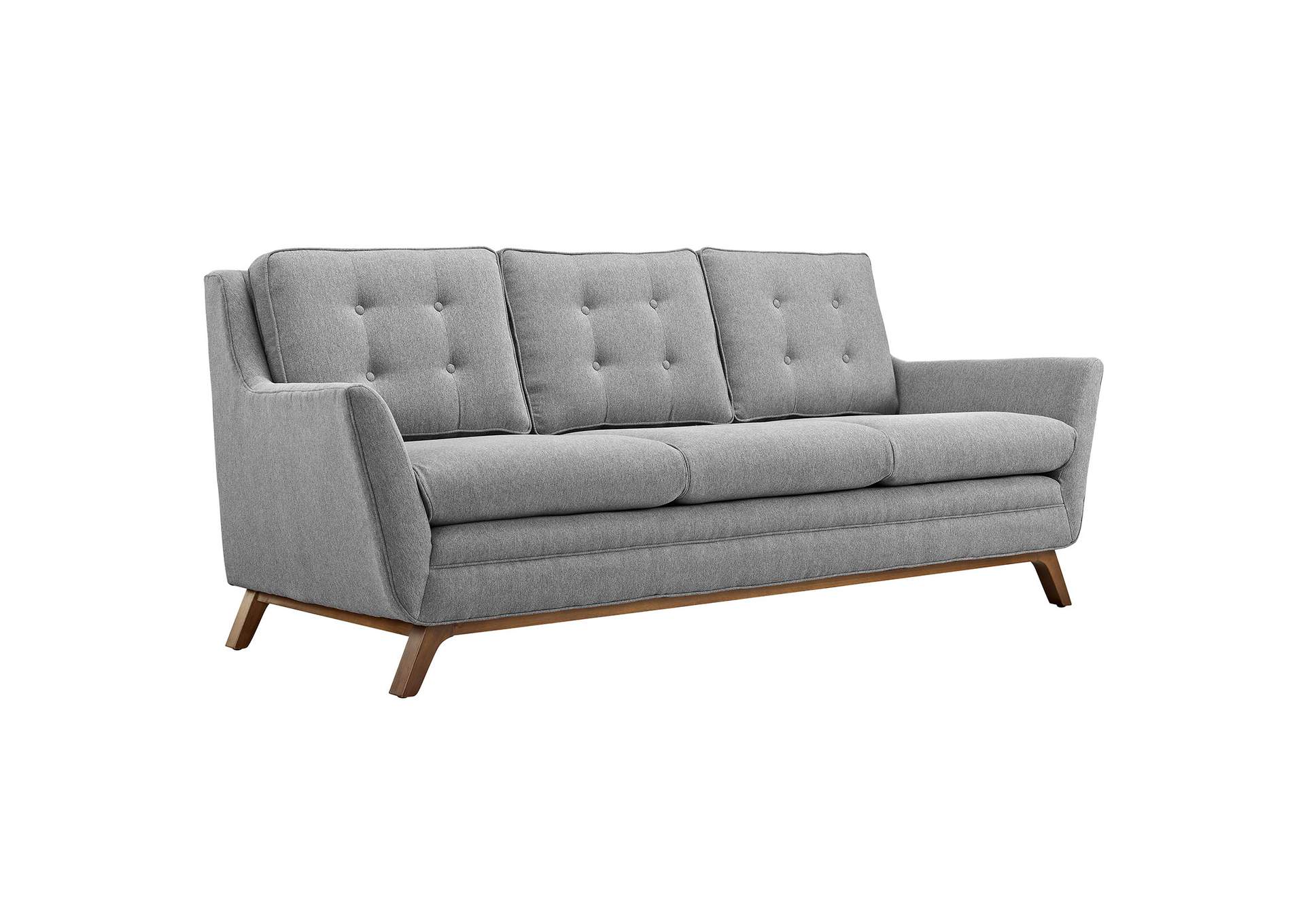 Expectation Gray Beguile Living Room Set Upholstered Fabric [Set of 2],Modway