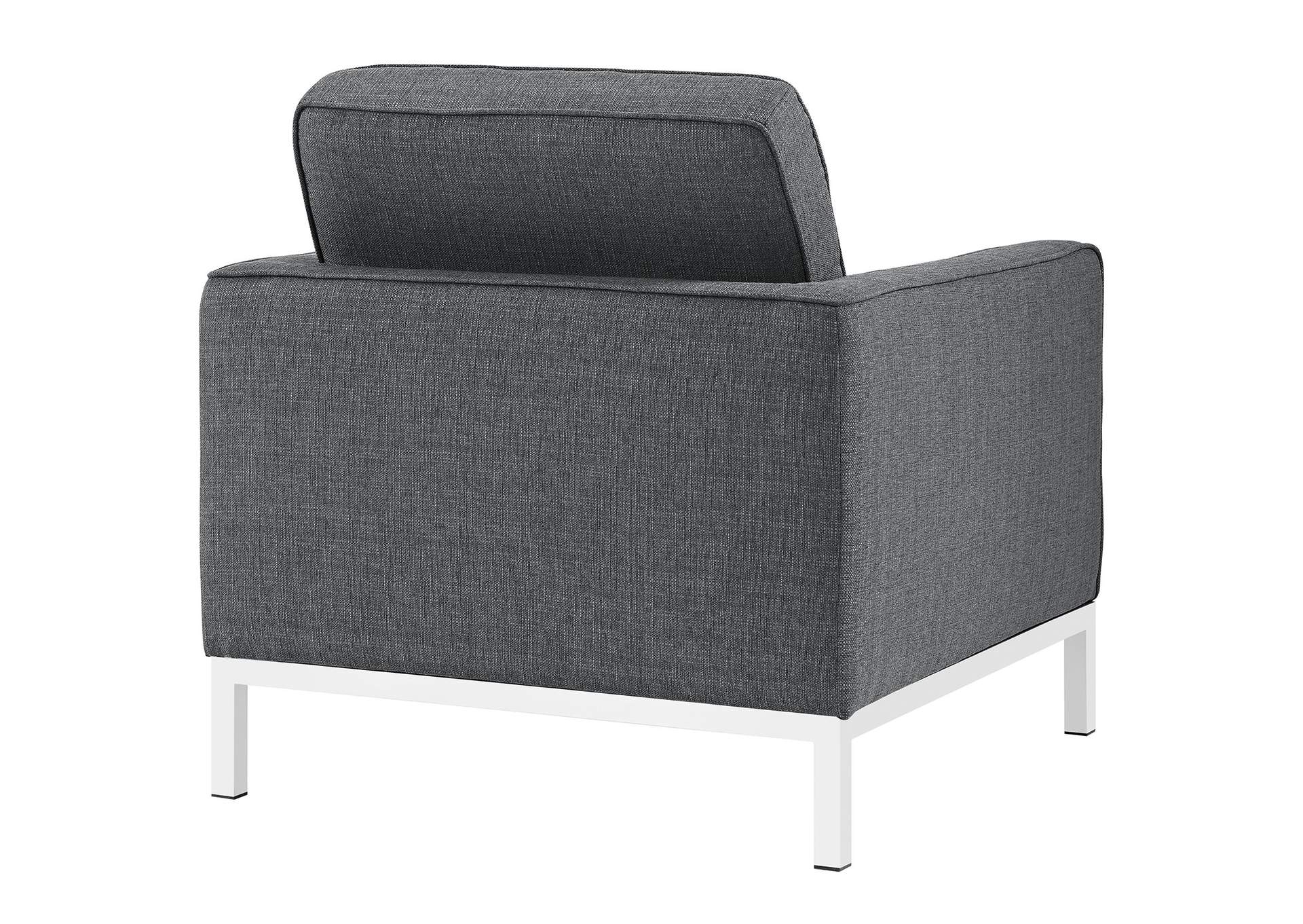 Gray Loft Arm Chairs Upholstered Fabric [Set of 2],Modway
