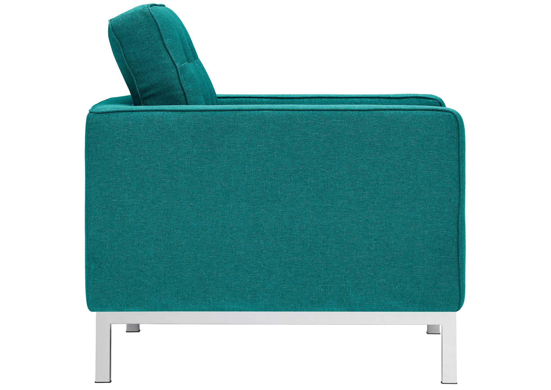 Teal Loft Arm Chairs Upholstered Fabric [Set of 2],Modway