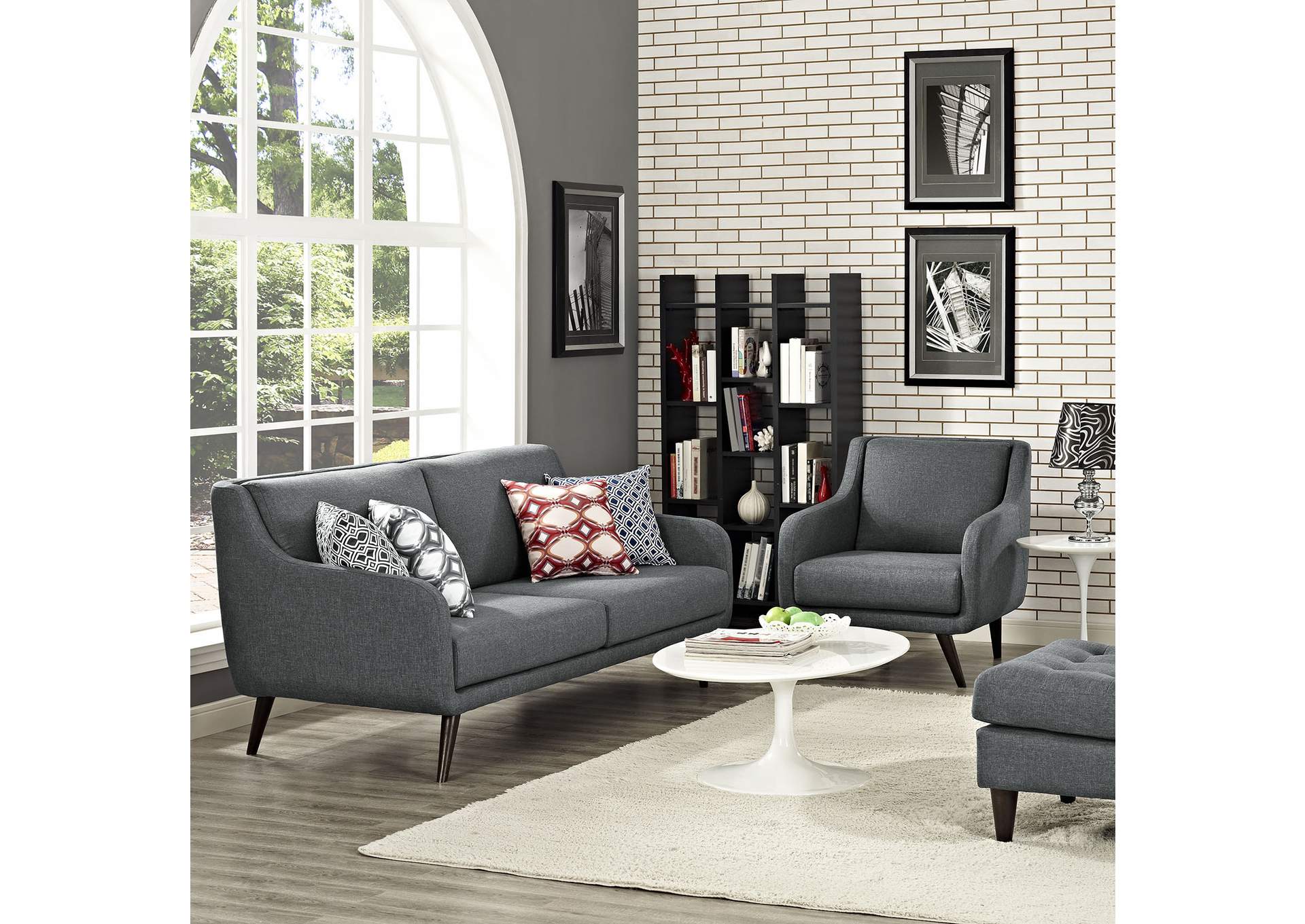Gray Verve Living Room Set [Set of 2],Modway