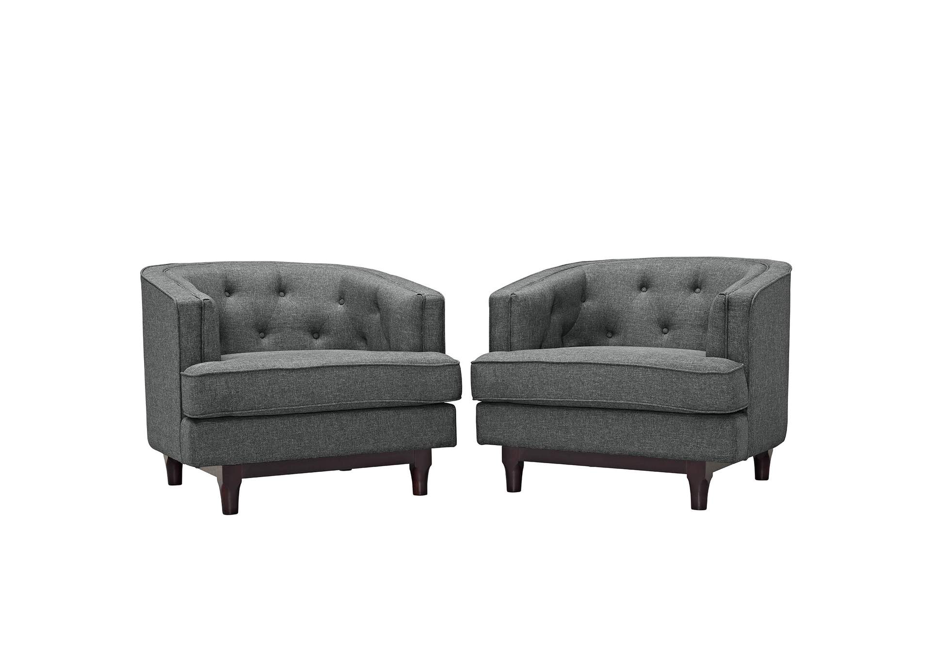 Gray Coast Arm Chairs [Set of 2],Modway