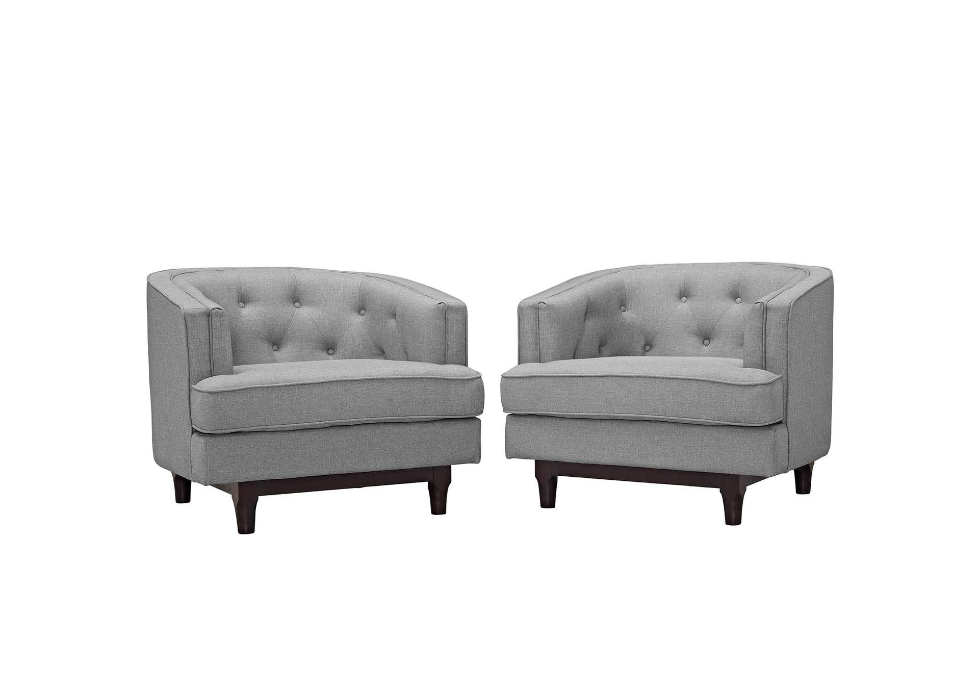 Light Gray Coast Arm Chairs [Set of 2],Modway