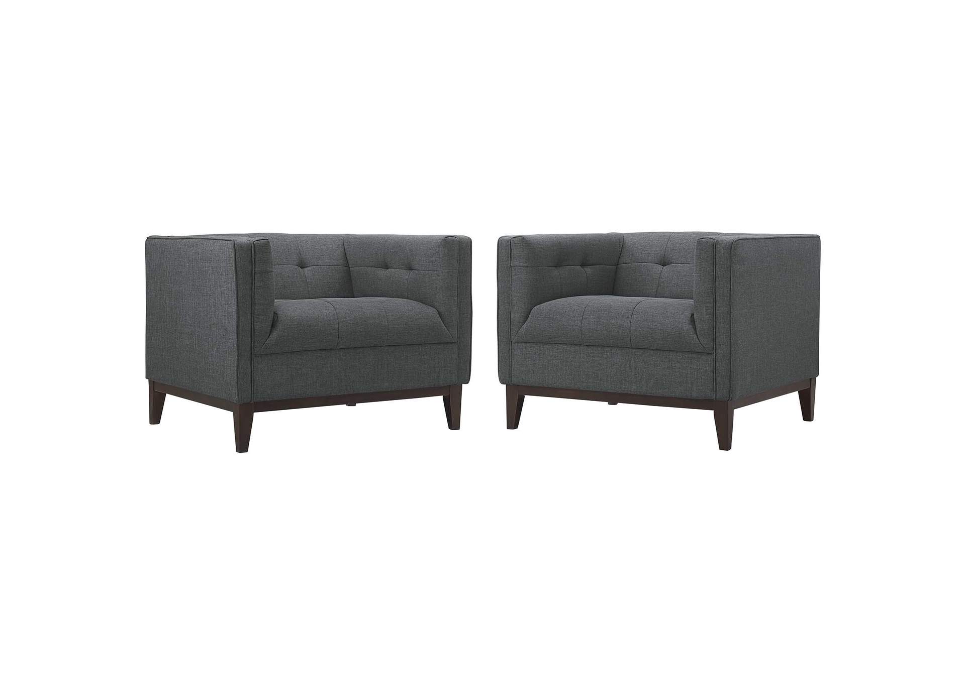 Gray Serve Arm Chairs [Set of 2],Modway