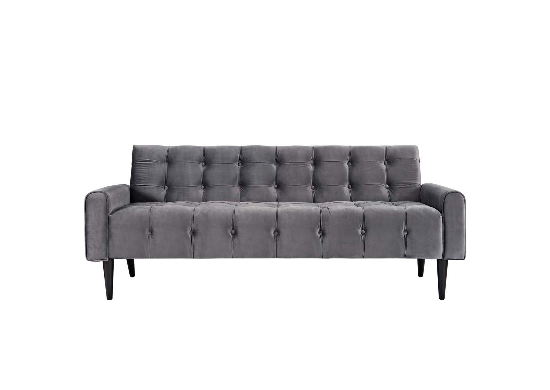 Gray Delve Performance Velvet Sofa,Modway