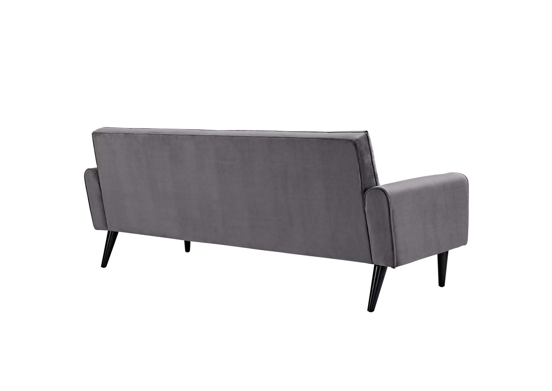 Gray Delve Performance Velvet Sofa,Modway