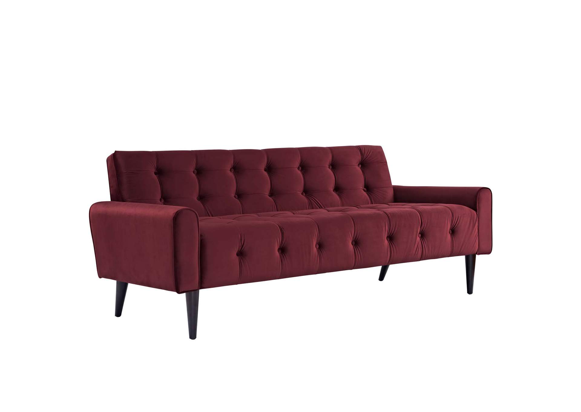 Maroon Delve Performance Velvet Sofa,Modway
