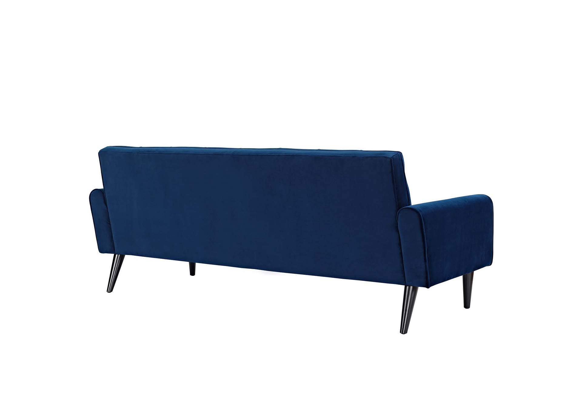 Navy Delve Performance Velvet Sofa,Modway