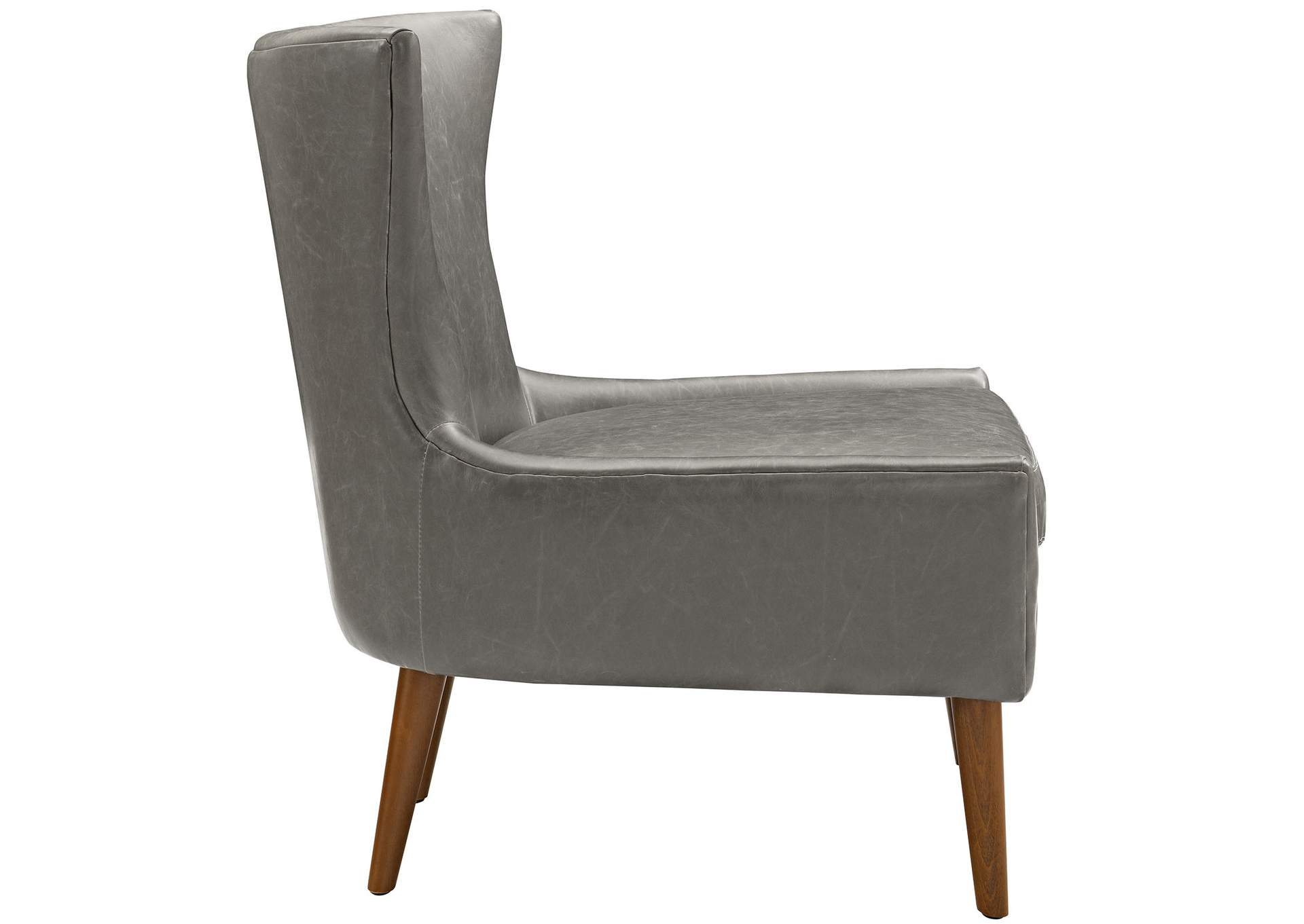 Keen Gray Upholstered Vinyl Armchair,Modway