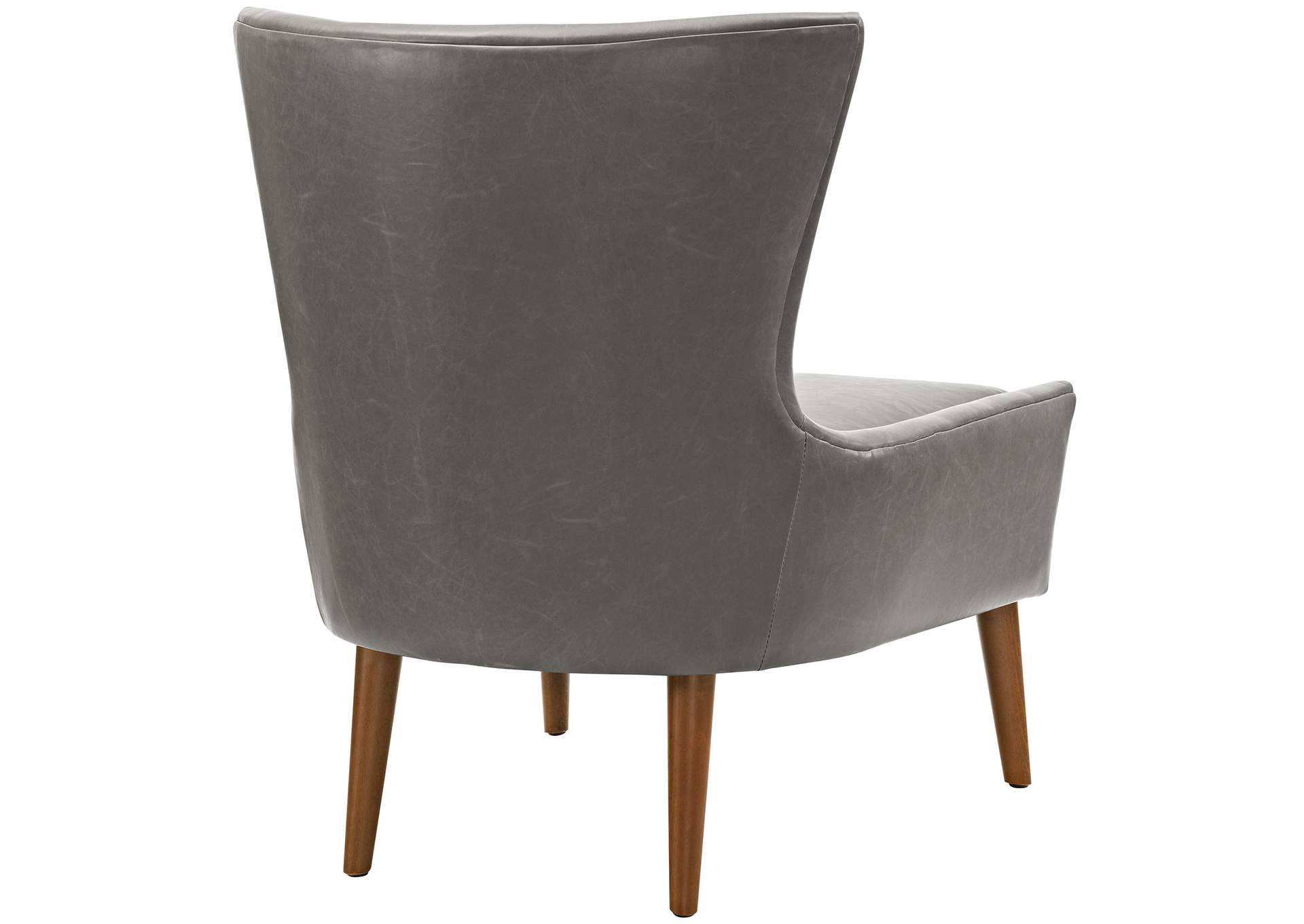 Keen Gray Upholstered Vinyl Armchair,Modway