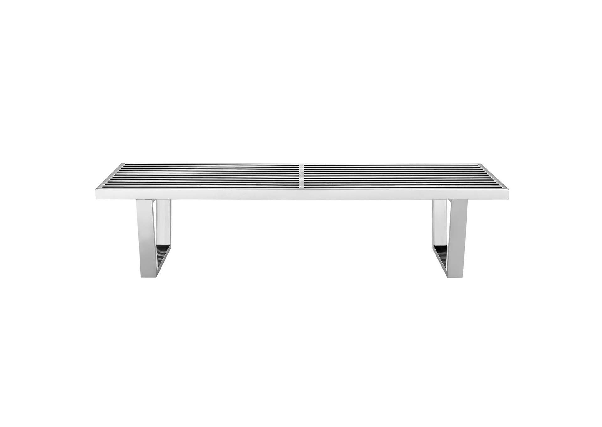 Silver Sauna 5' Stainless Steel Bench,Modway