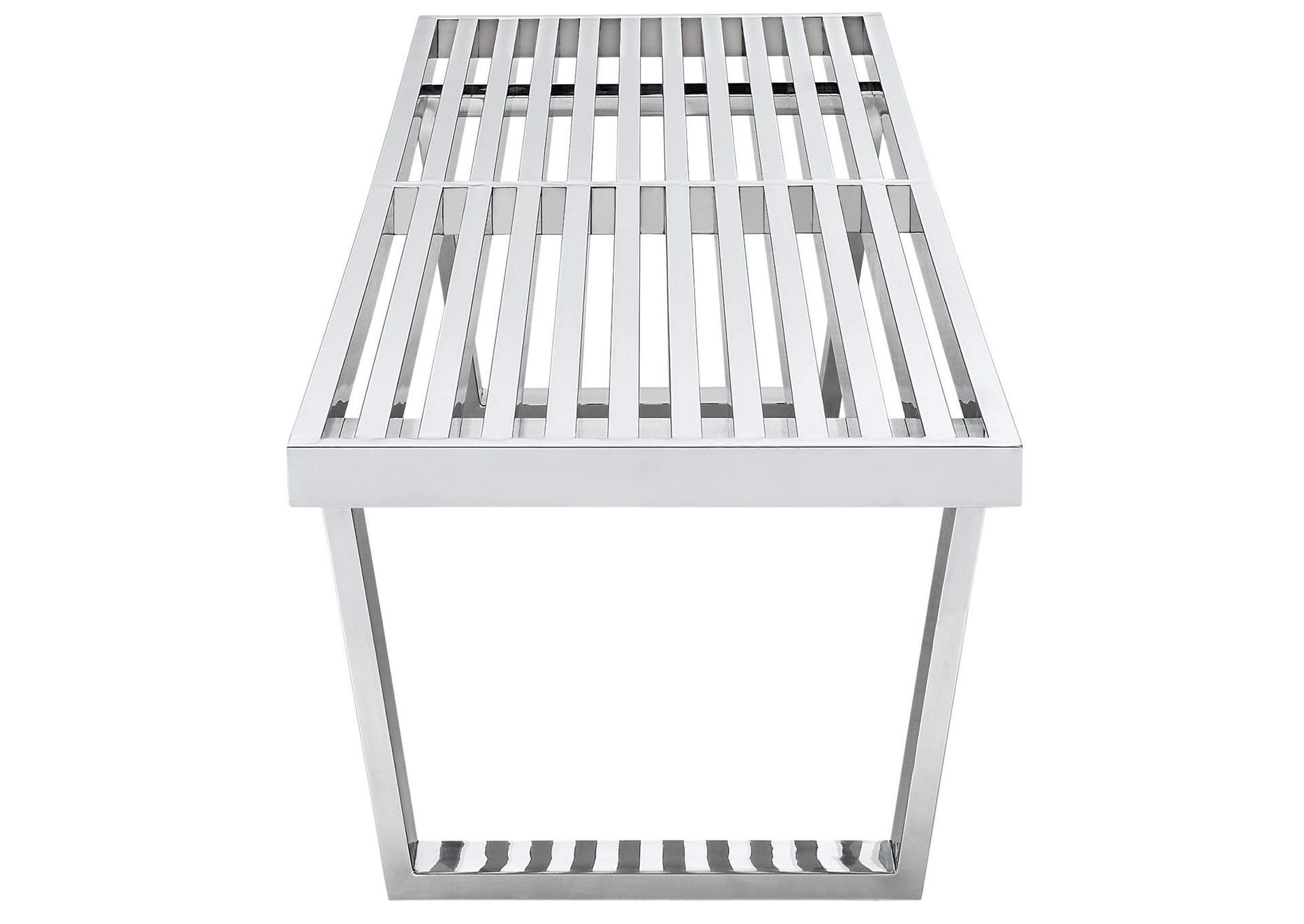 Silver Sauna 5' Stainless Steel Bench,Modway