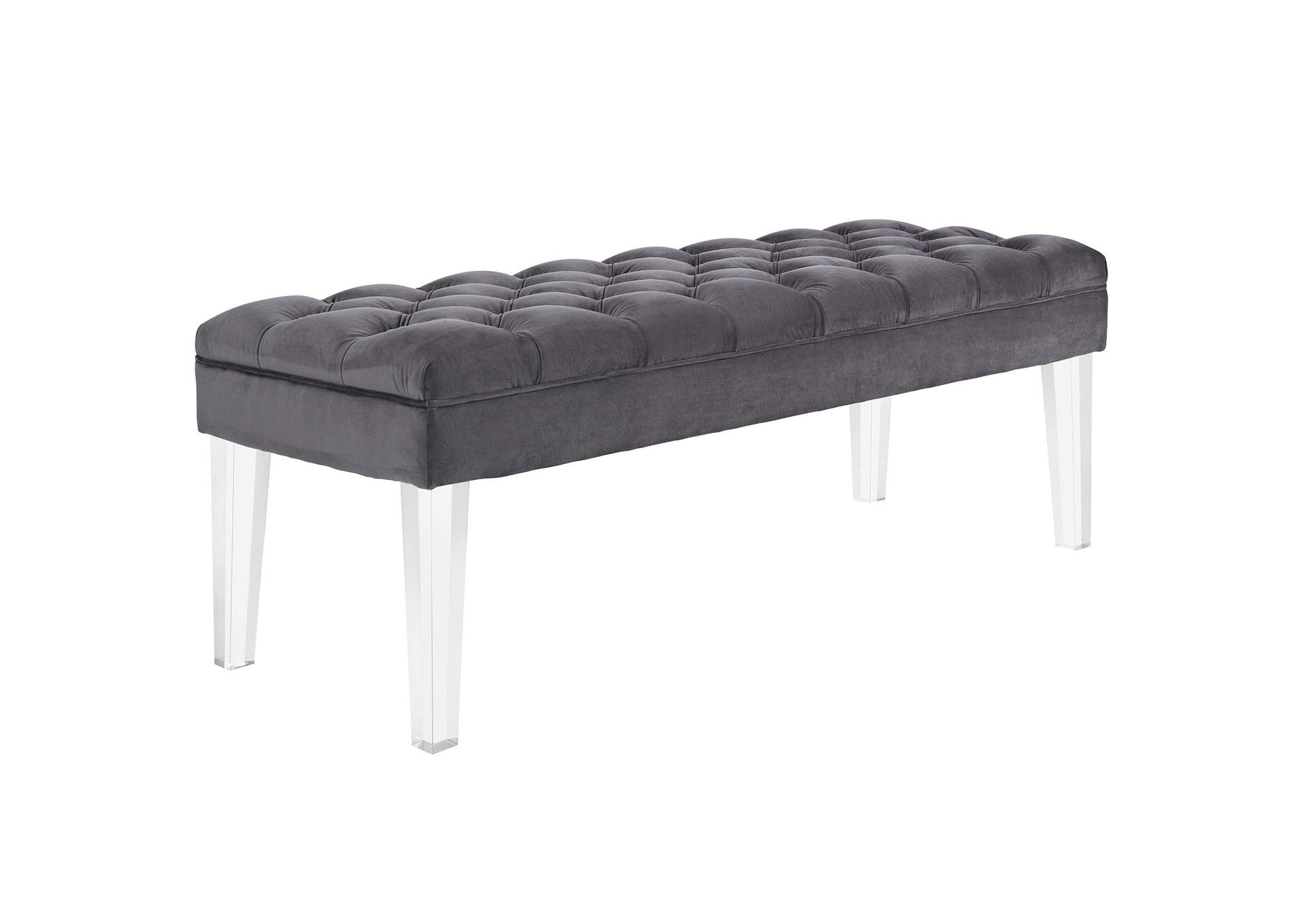 Gray Valet Performance Velvet Bench,Modway