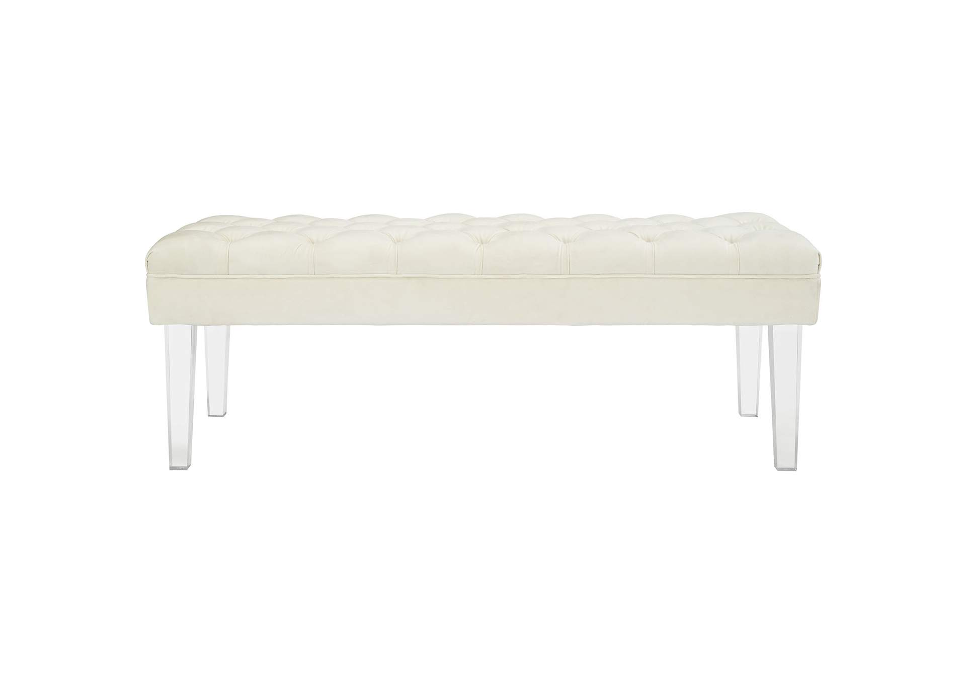 Ivory Valet Performance Velvet Bench,Modway
