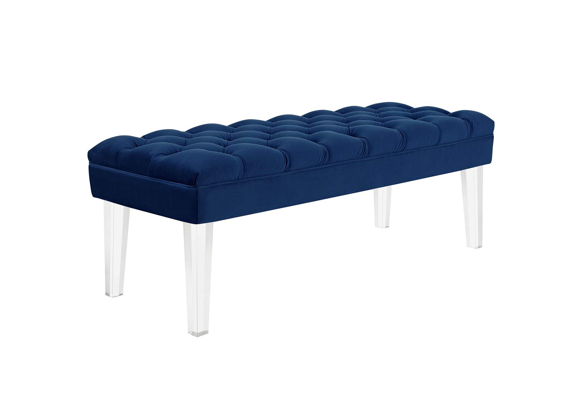 Navy Valet Performance Velvet Bench,Modway