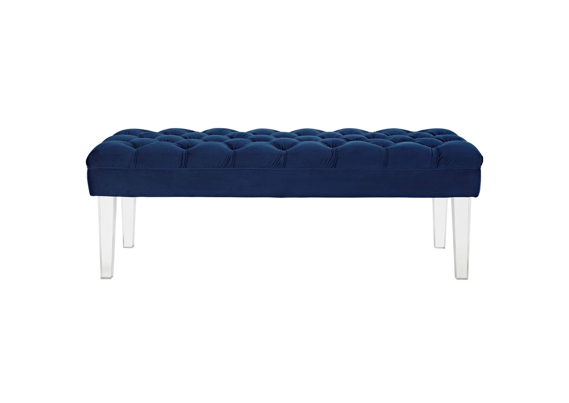Navy Valet Performance Velvet Bench,Modway