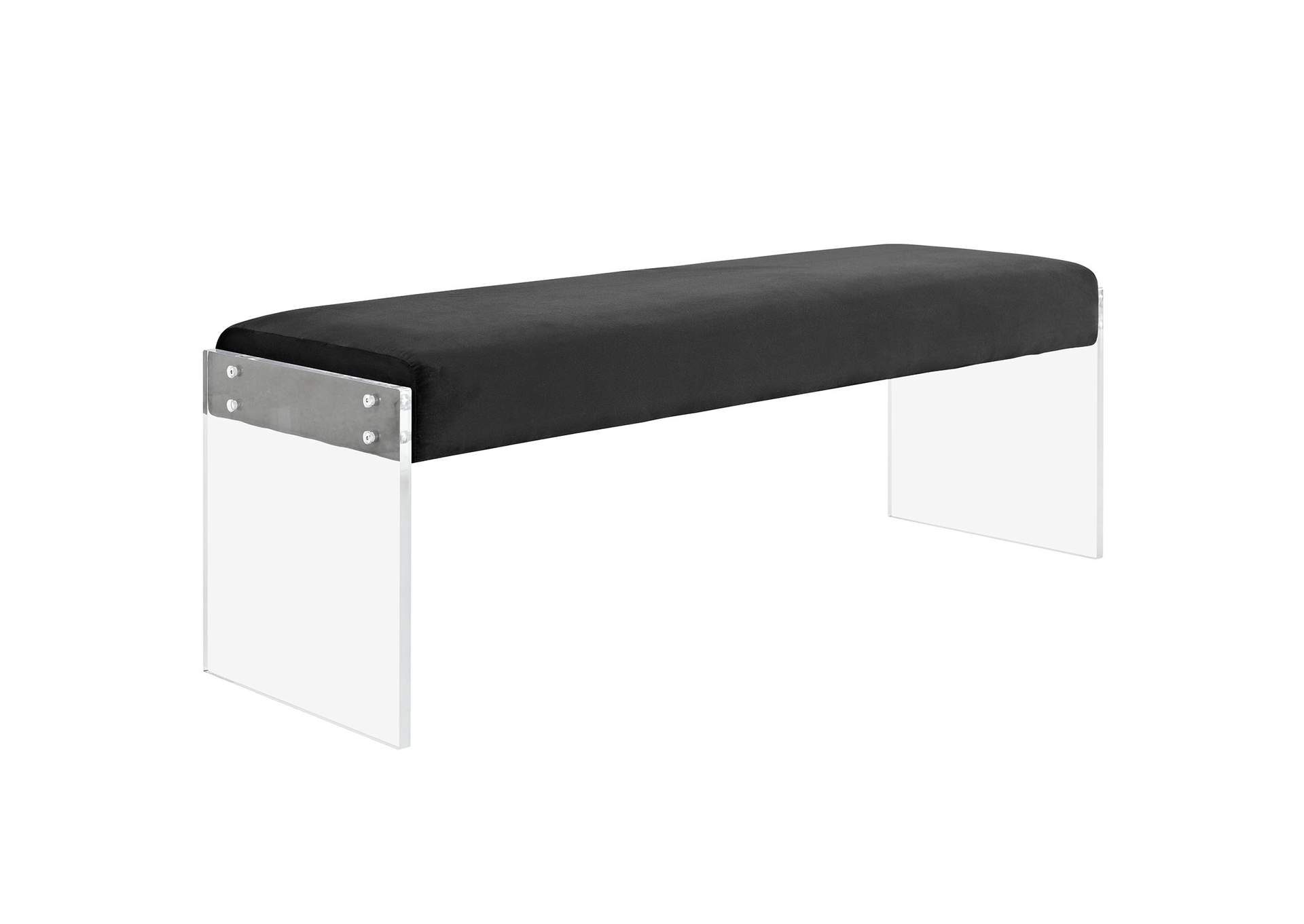 Black Roam Performance Velvet Bench,Modway