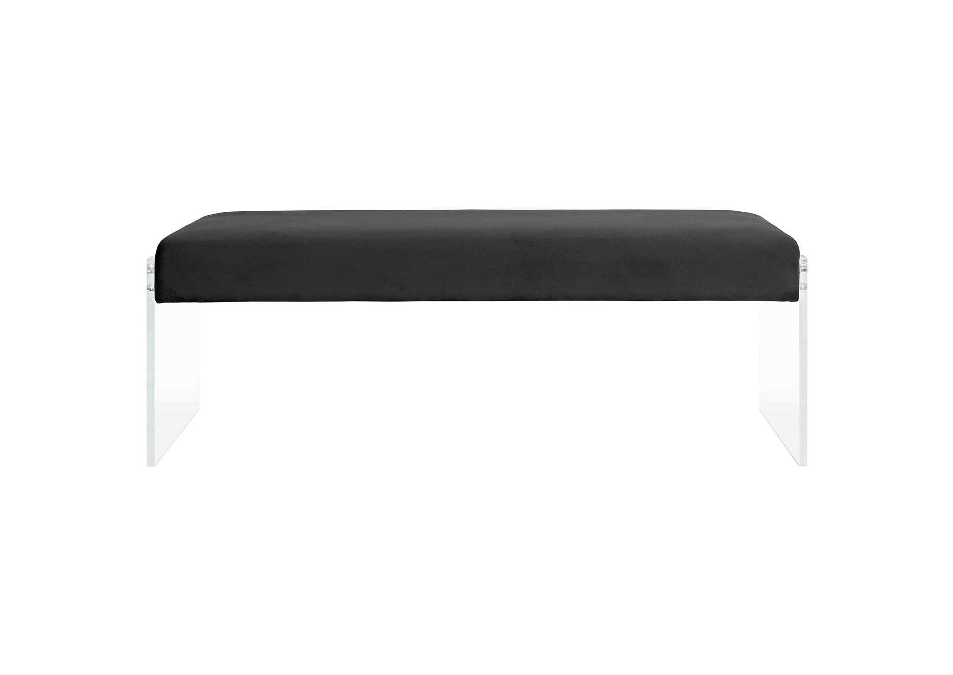 Black Roam Performance Velvet Bench,Modway