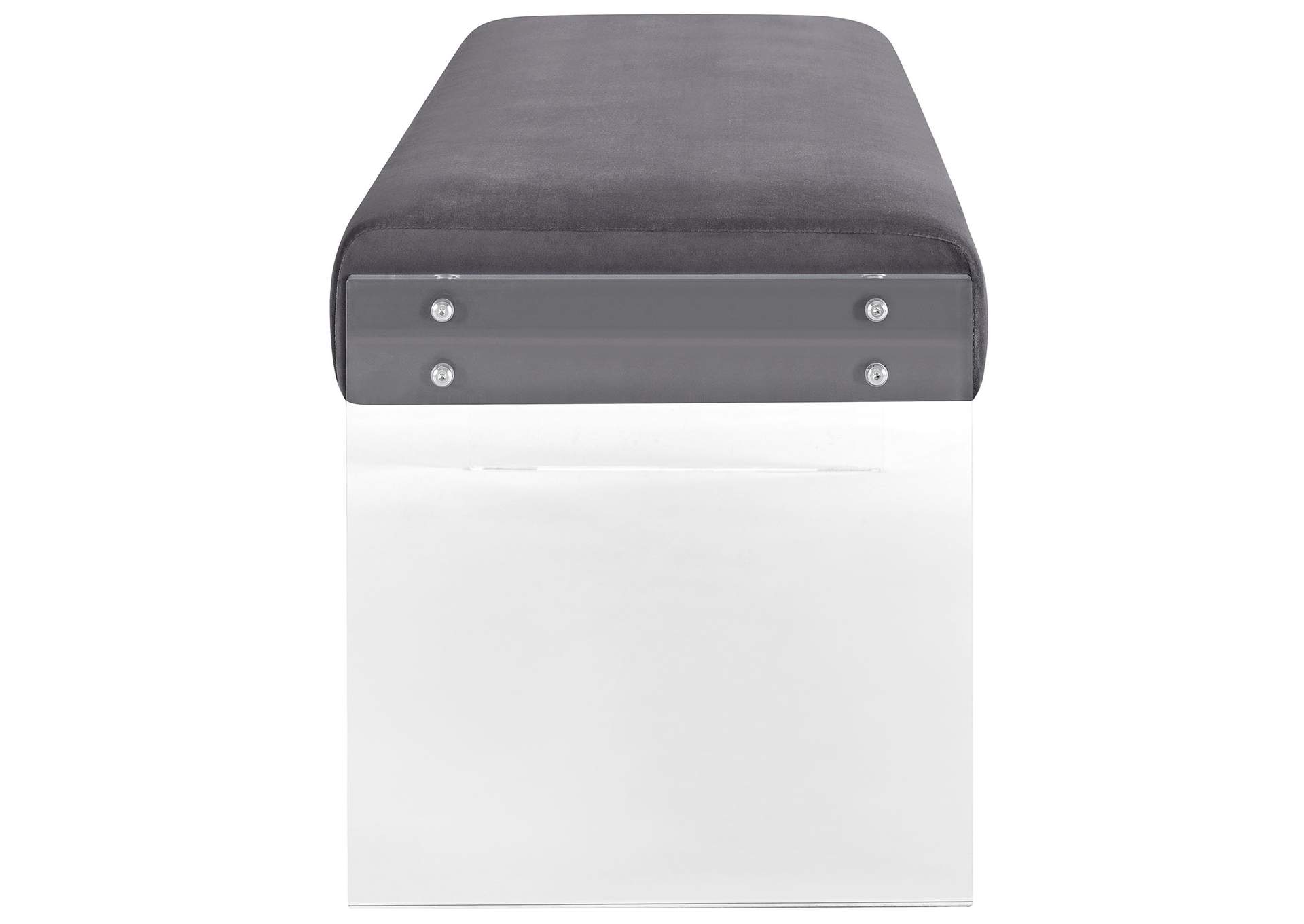 Gray Roam Performance Velvet Bench,Modway