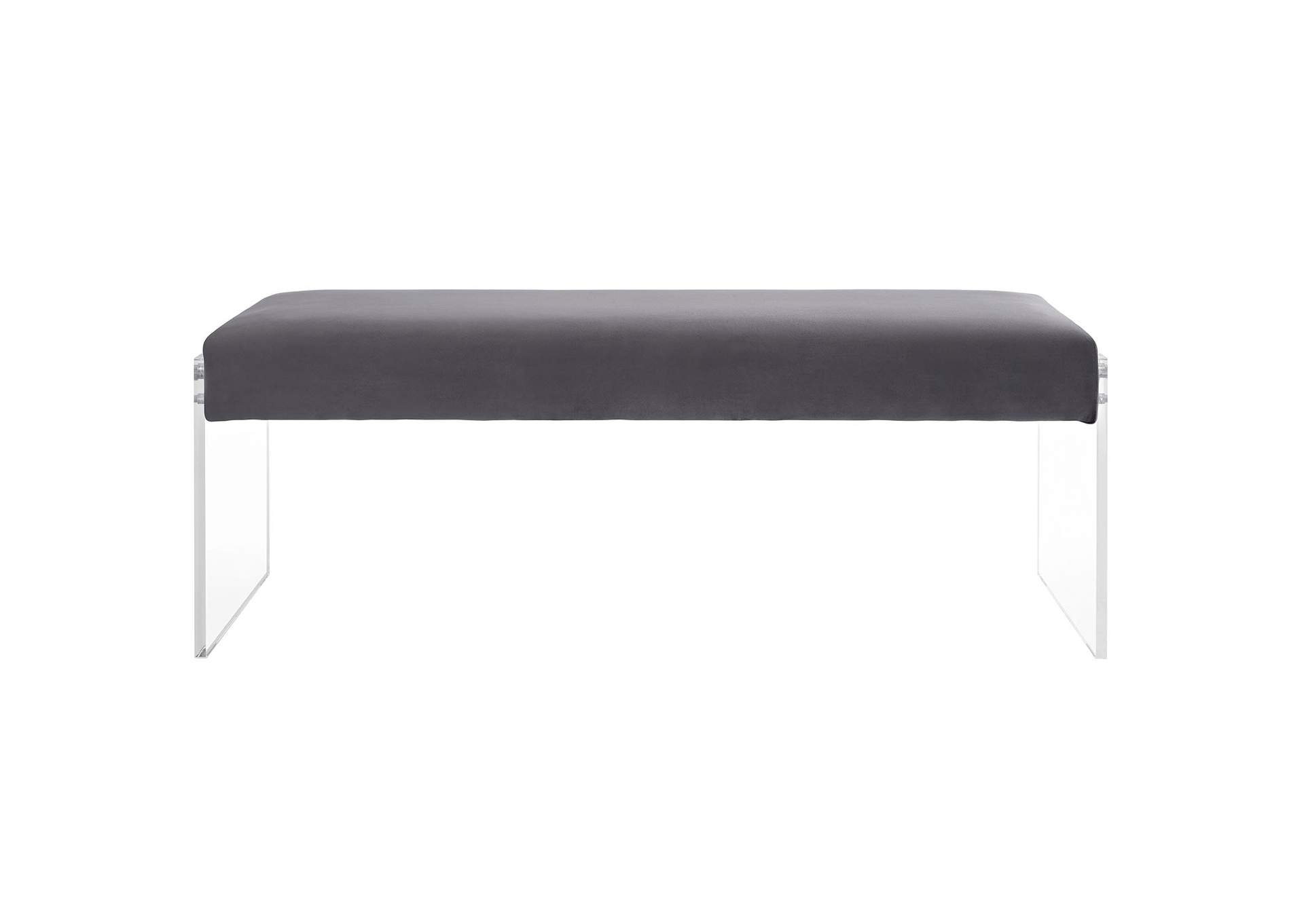 Gray Roam Performance Velvet Bench,Modway