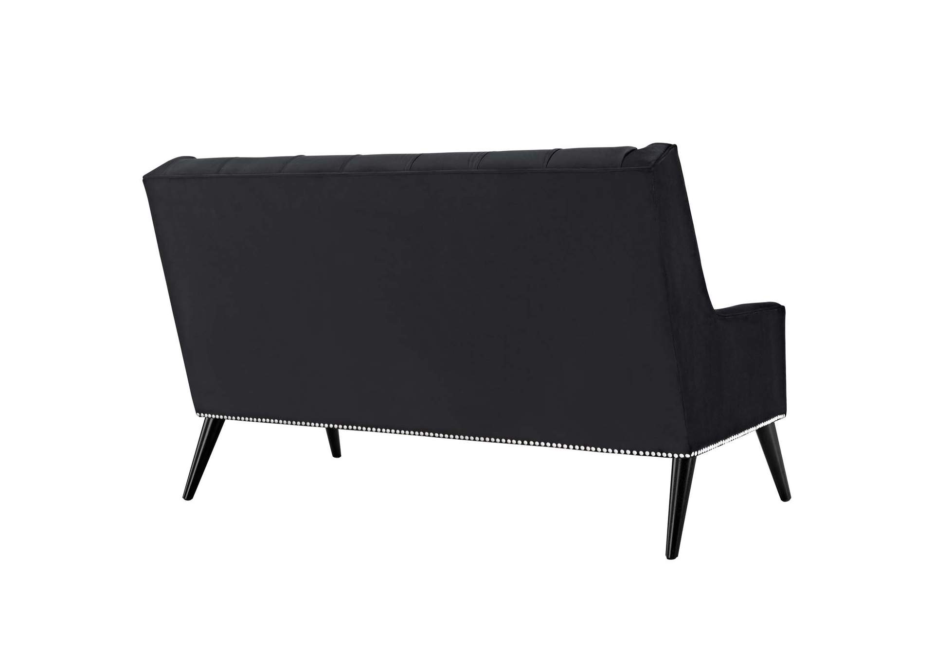 Black Peruse Performance Velvet Loveseat,Modway