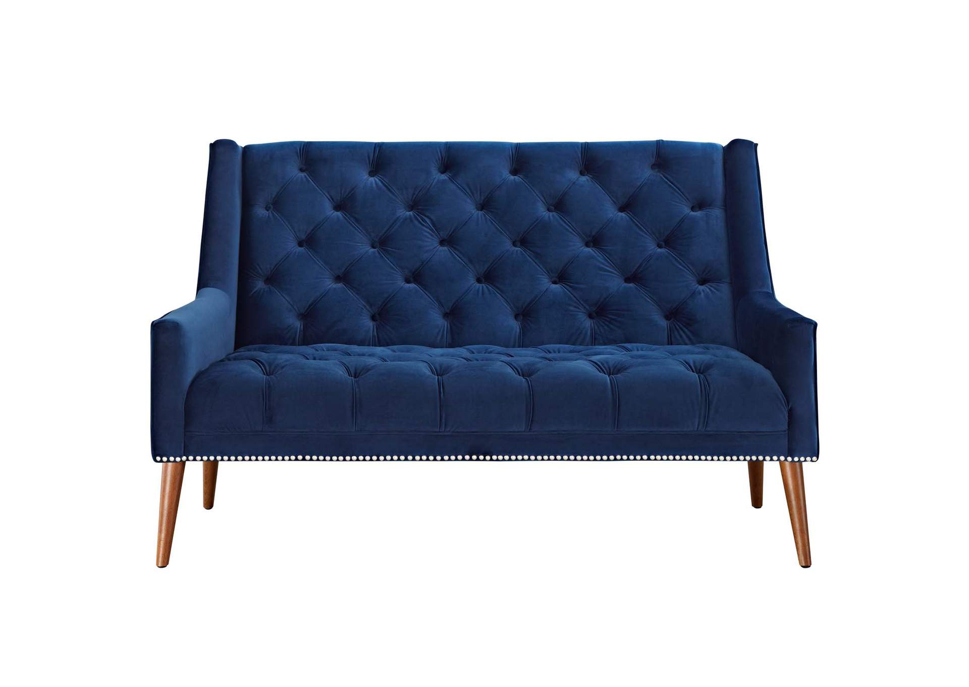 Navy Peruse Performance Velvet Loveseat,Modway