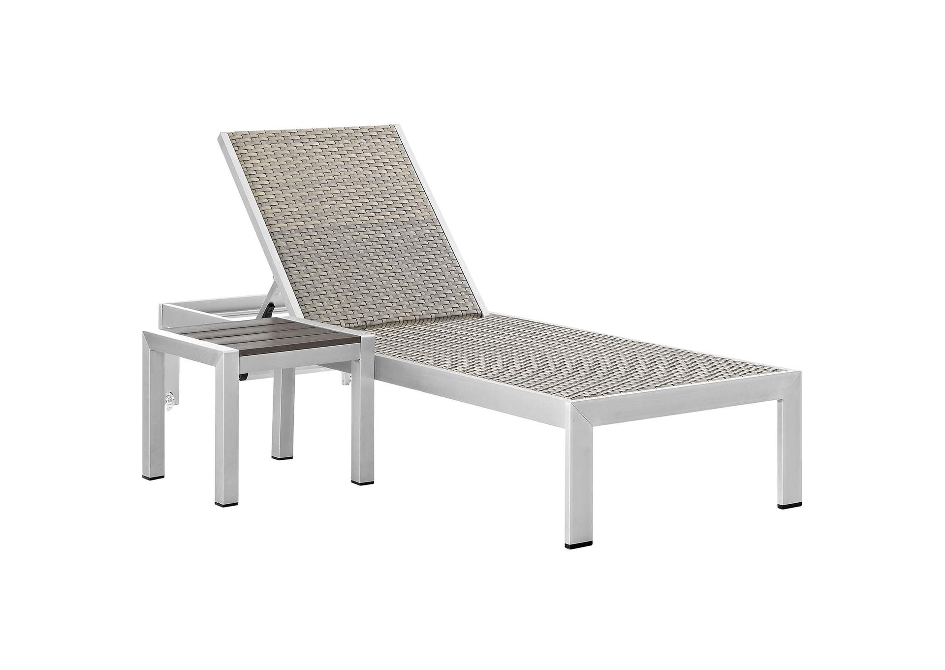 Silver Gray Shore 2 Piece Outdoor Patio Set,Modway