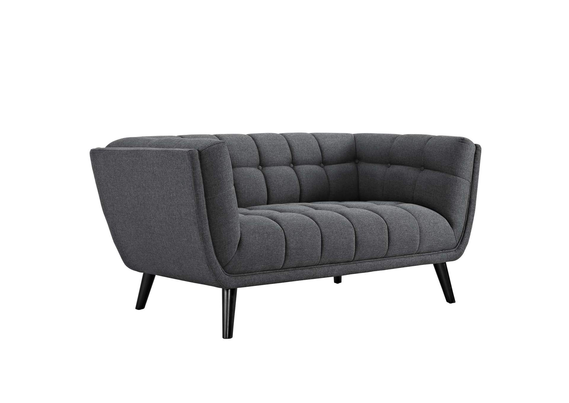 Gray Bestow Upholstered Fabric Loveseat,Modway