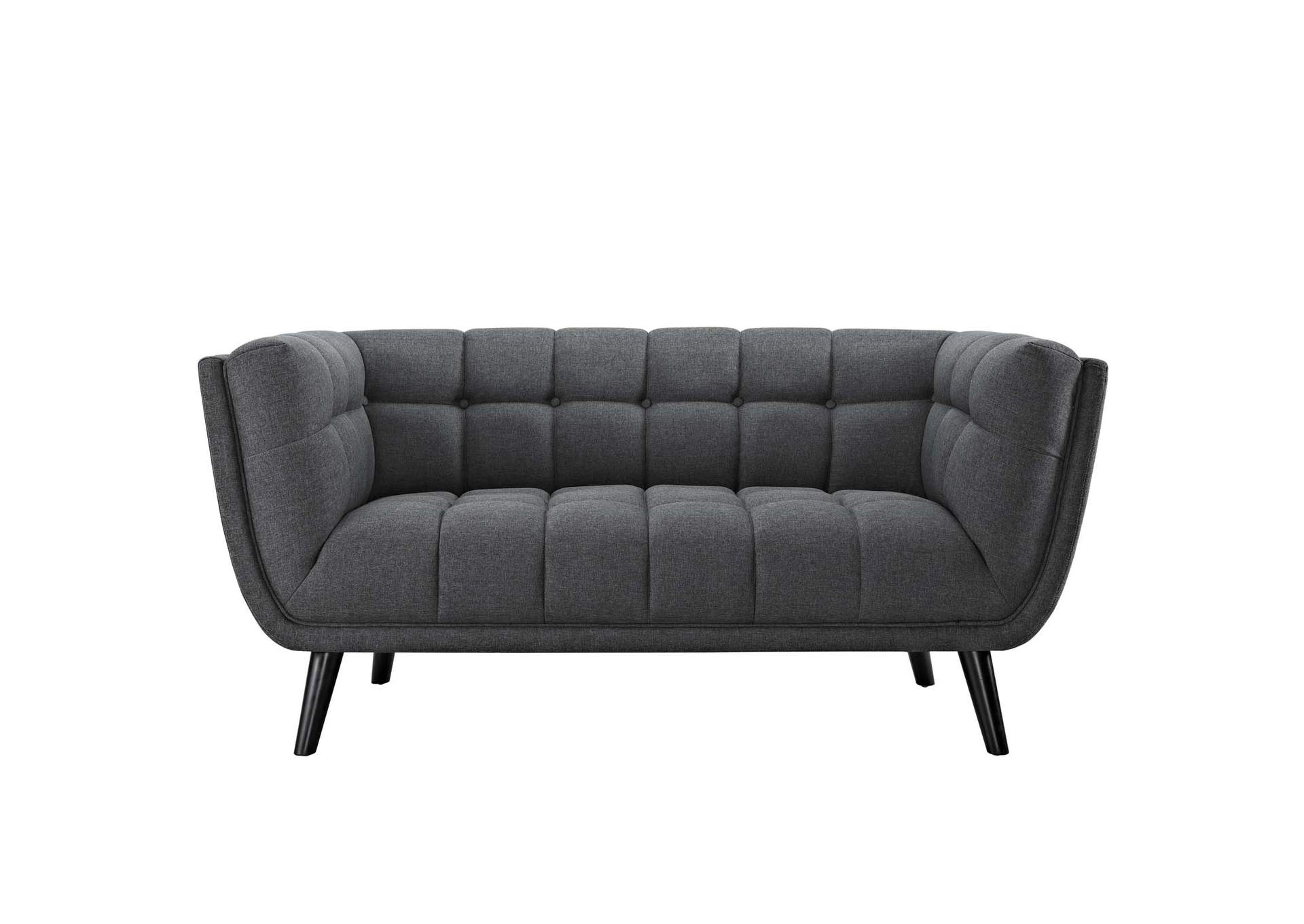 Gray Bestow Upholstered Fabric Loveseat,Modway