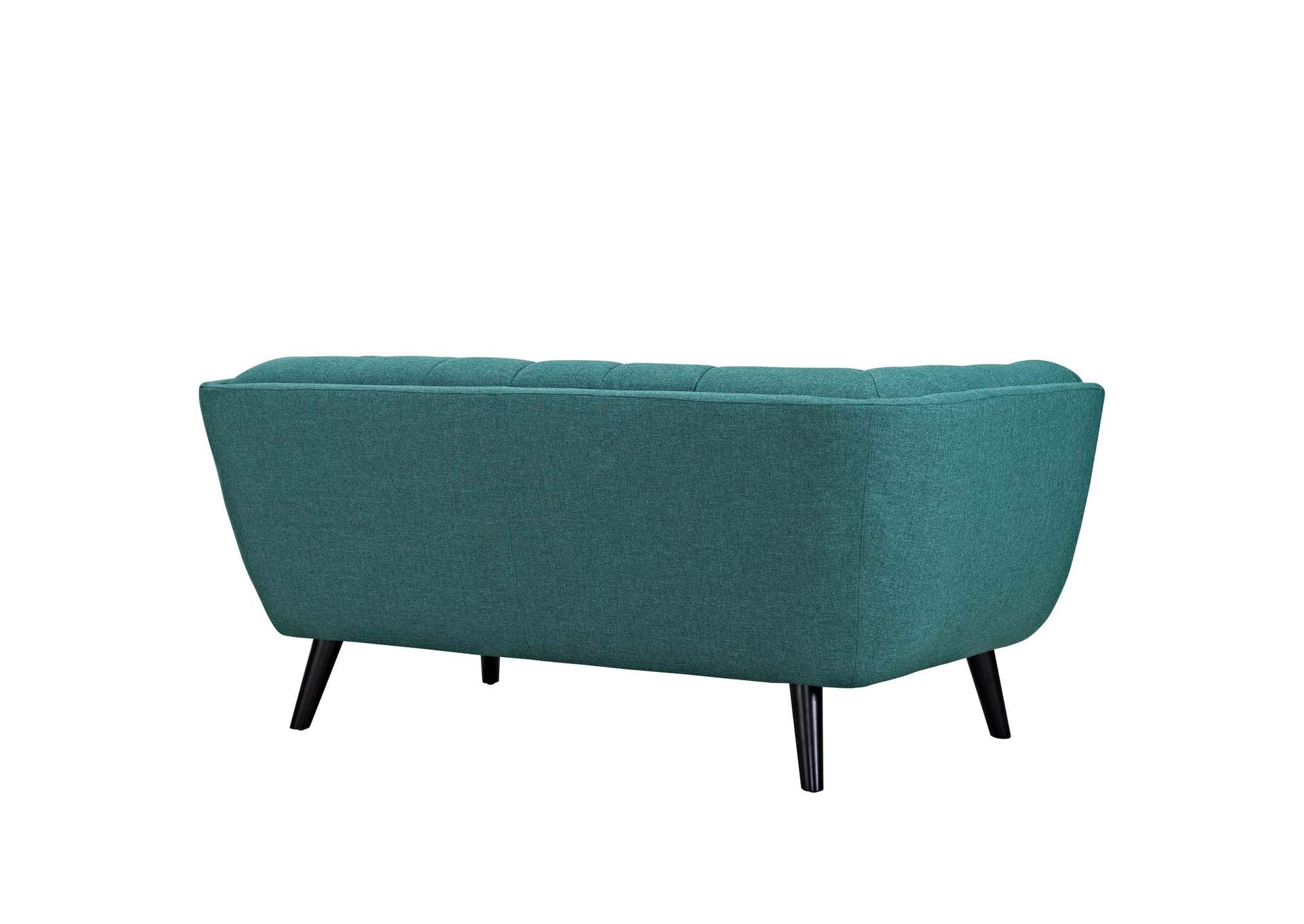 Teal Bestow Upholstered Fabric Loveseat,Modway