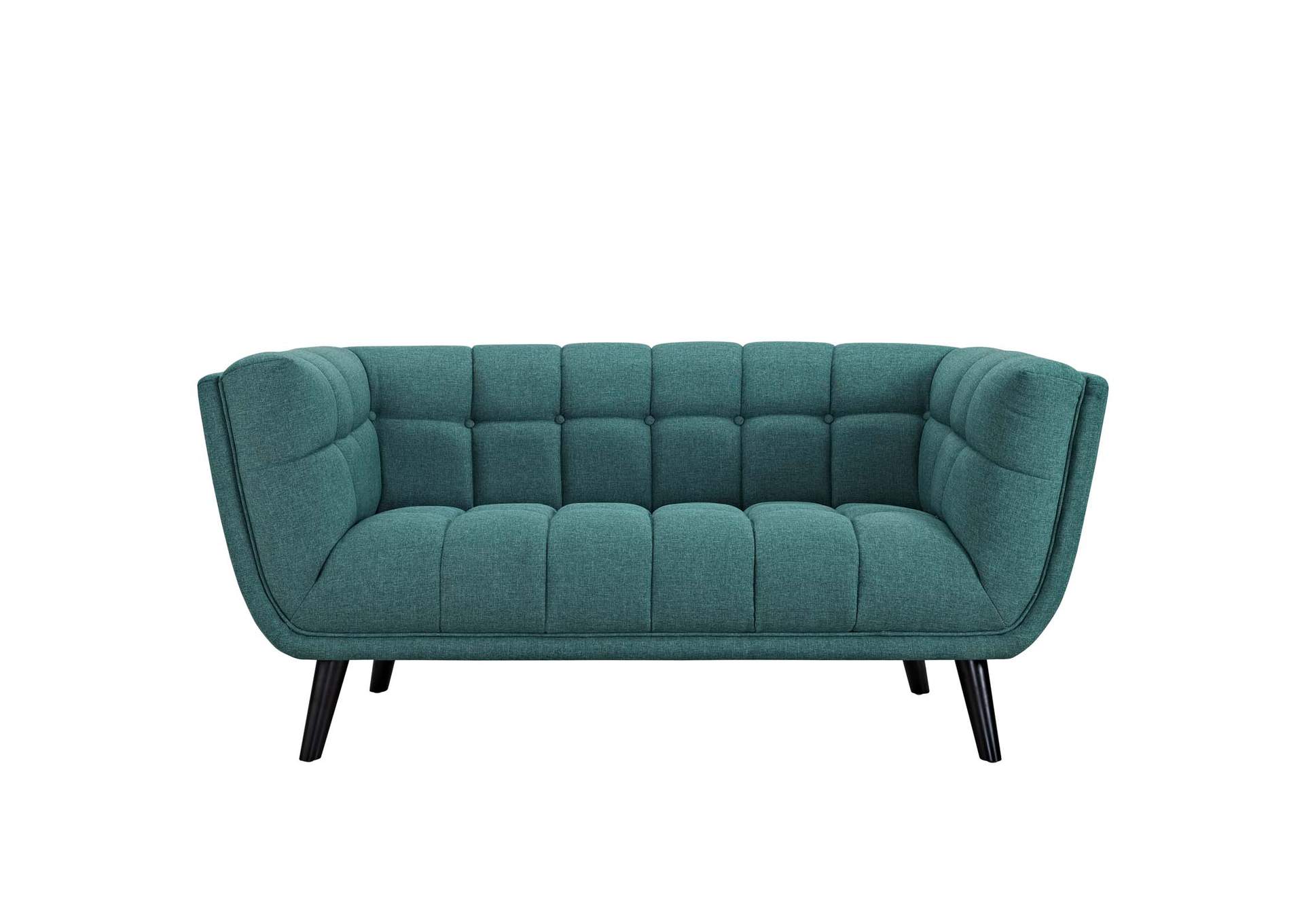 Teal Bestow Upholstered Fabric Loveseat,Modway