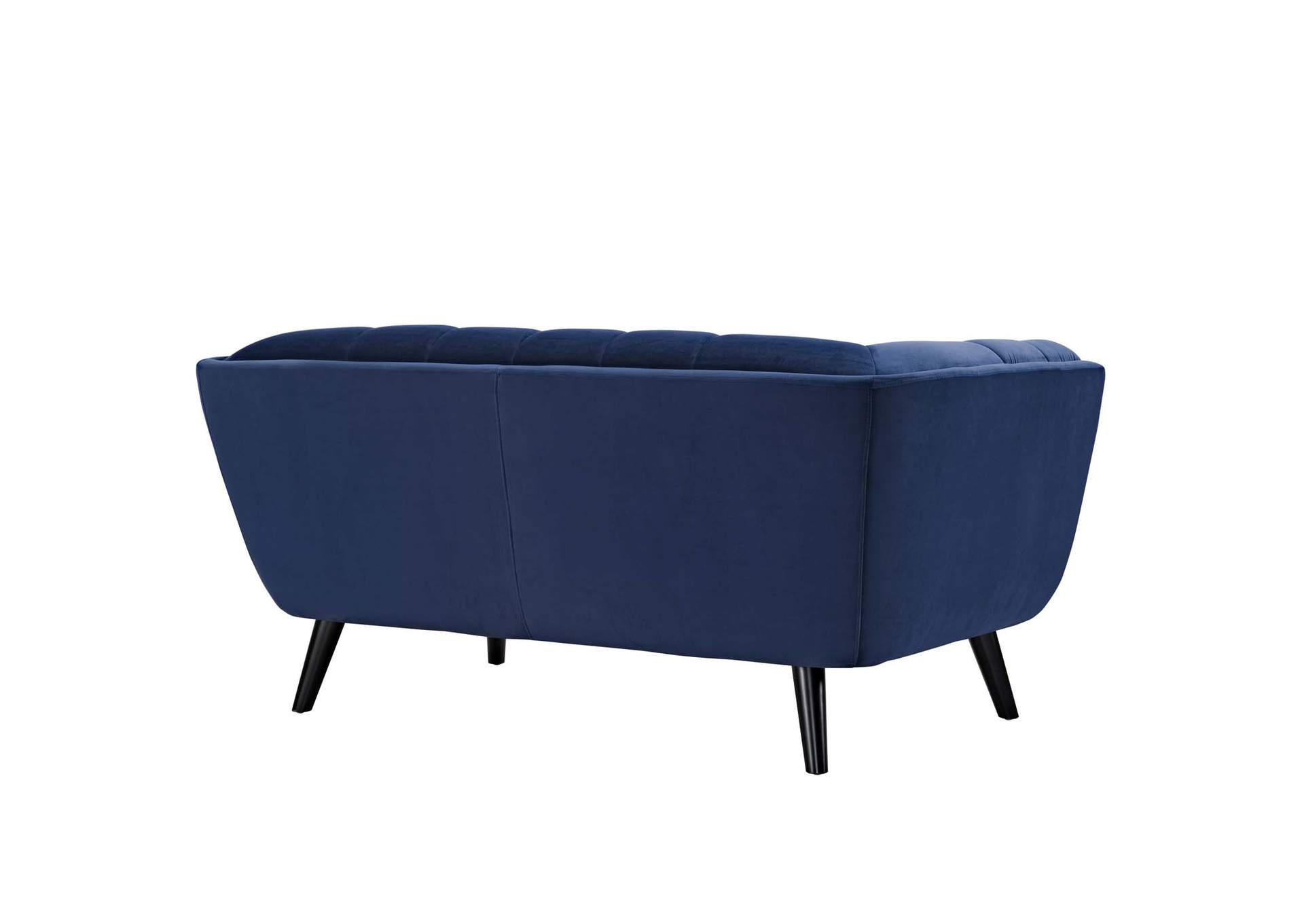 Navy Bestow Performance Velvet Loveseat,Modway