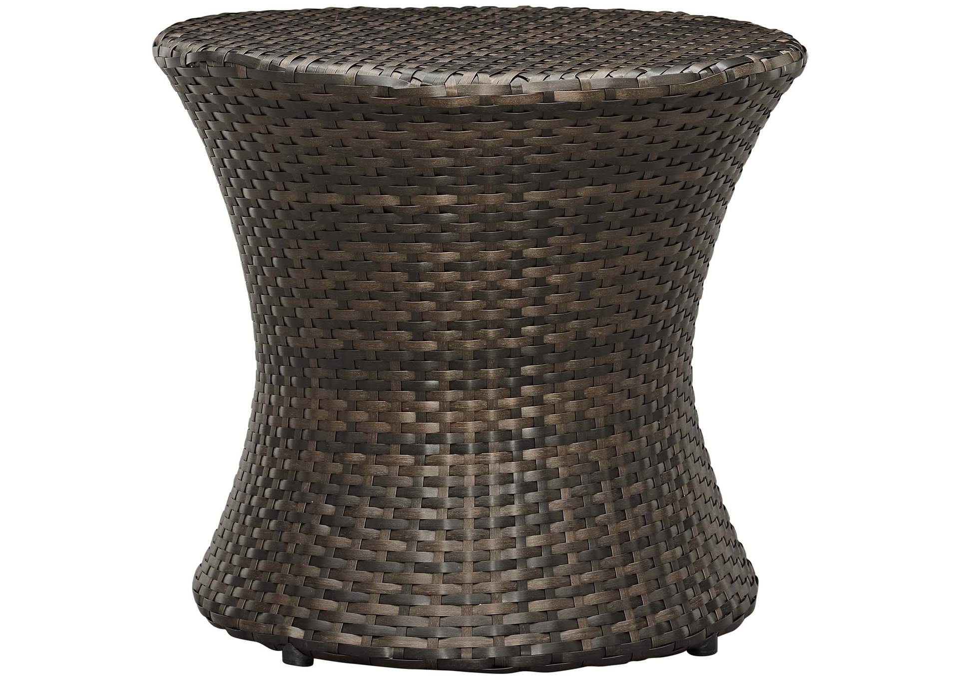 Brown Stage Round Outdoor Patio Side Table,Modway