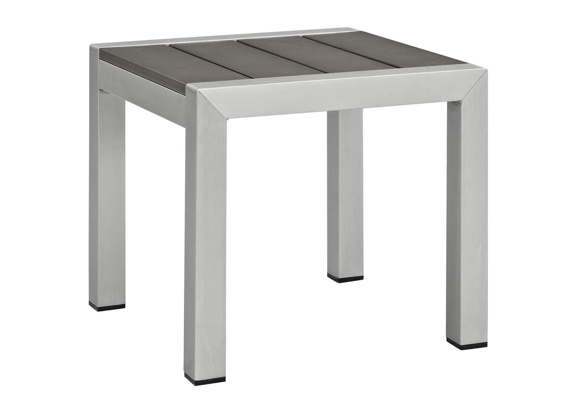 Silver Navy Shore 6 Piece Outdoor Patio Aluminum Sectional Sofa Set,Modway