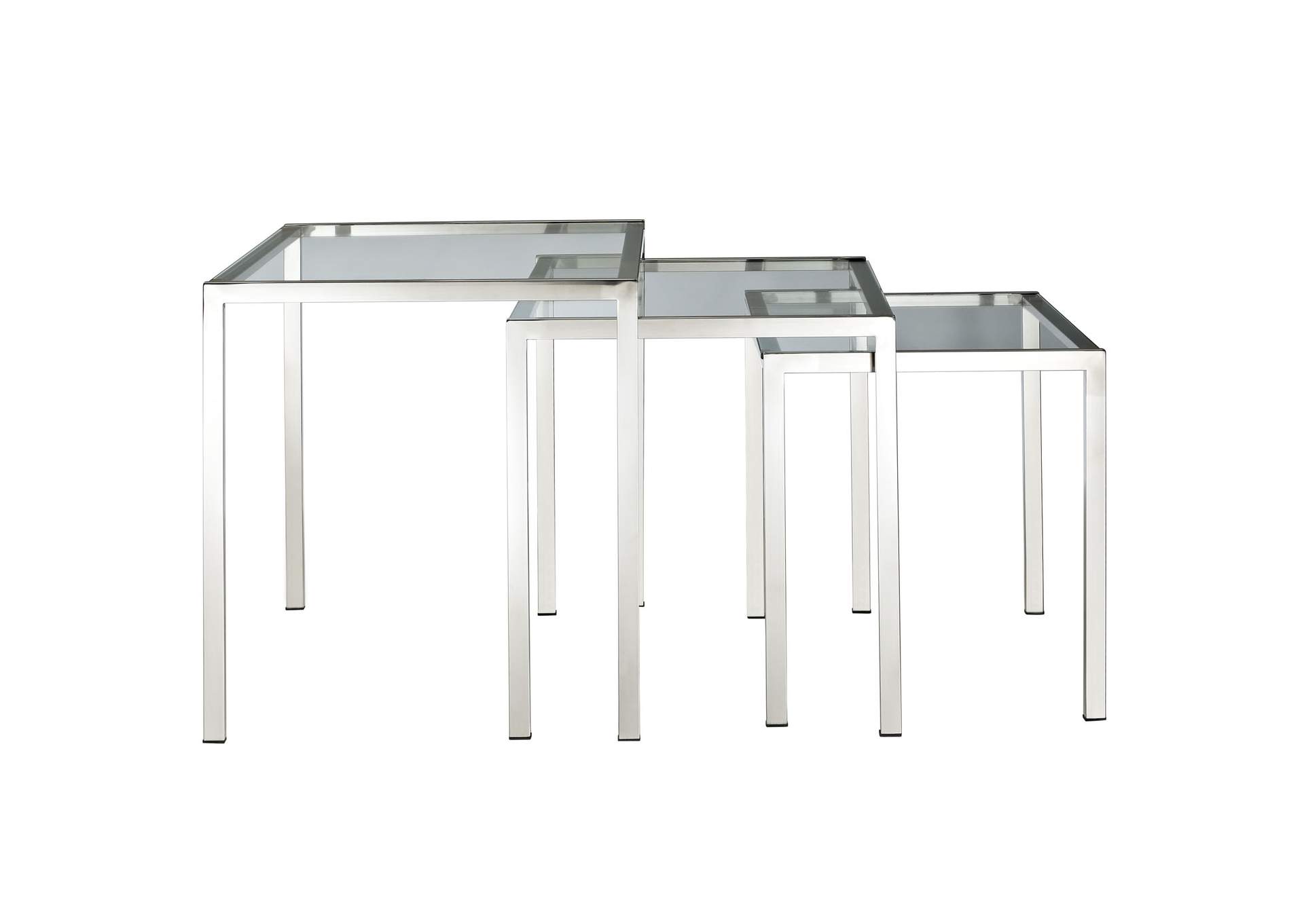 Silver Nimble Nesting Table,Modway