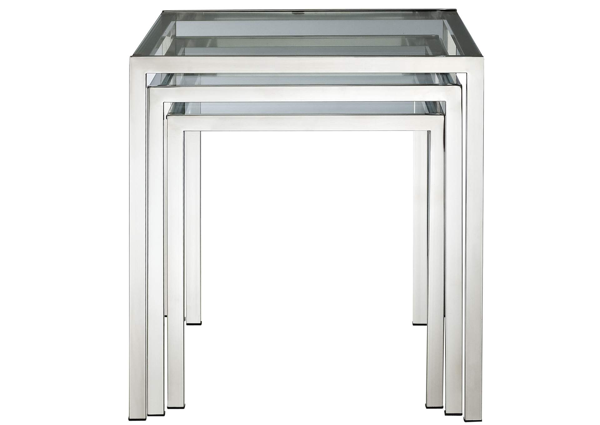Silver Nimble Nesting Table,Modway