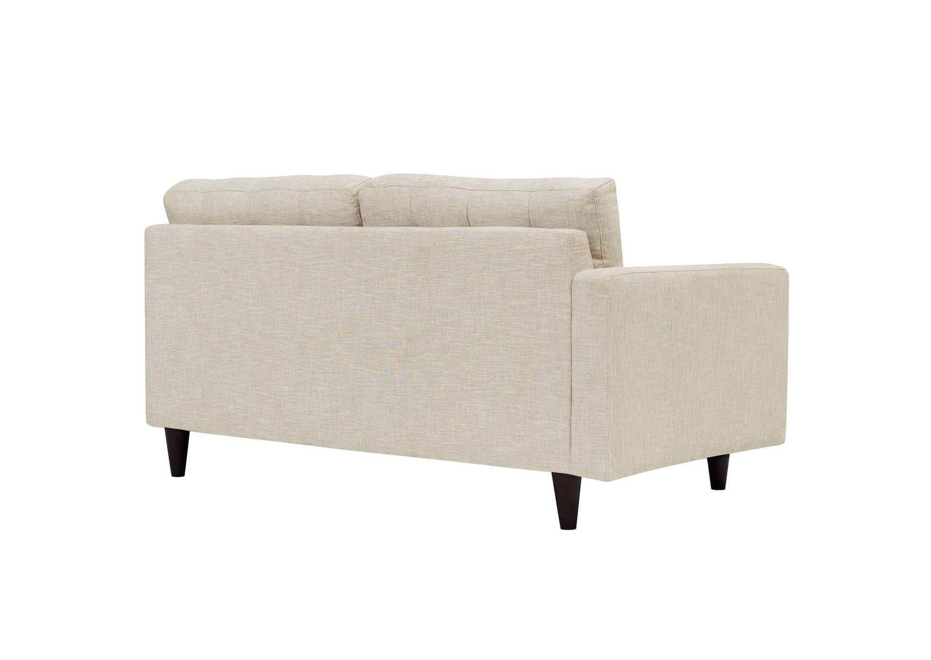 Beige Empress Left-Facing Upholstered Fabric Loveseat,Modway