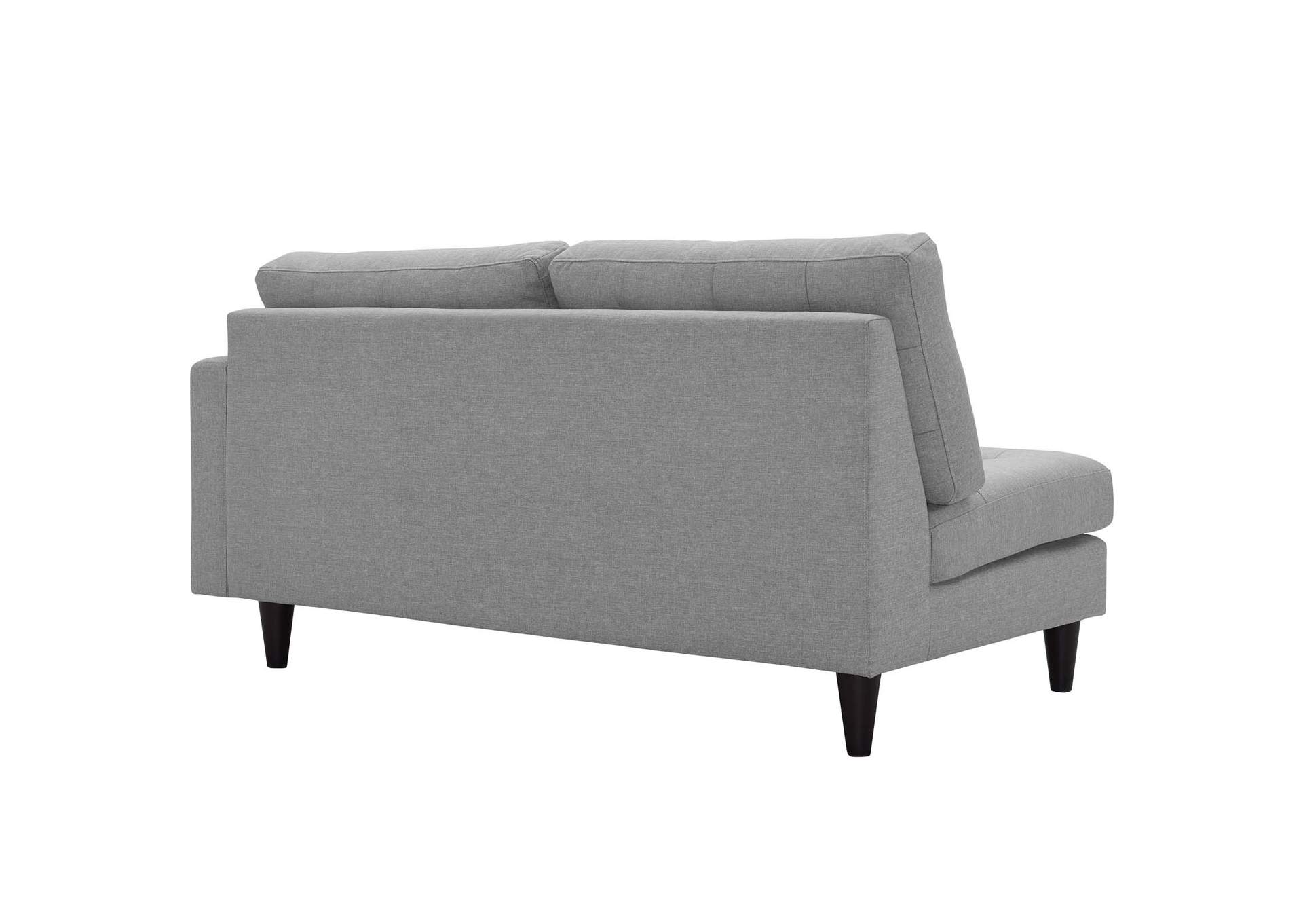 Light Gray Empress Right-Facing Upholstered Fabric Loveseat,Modway