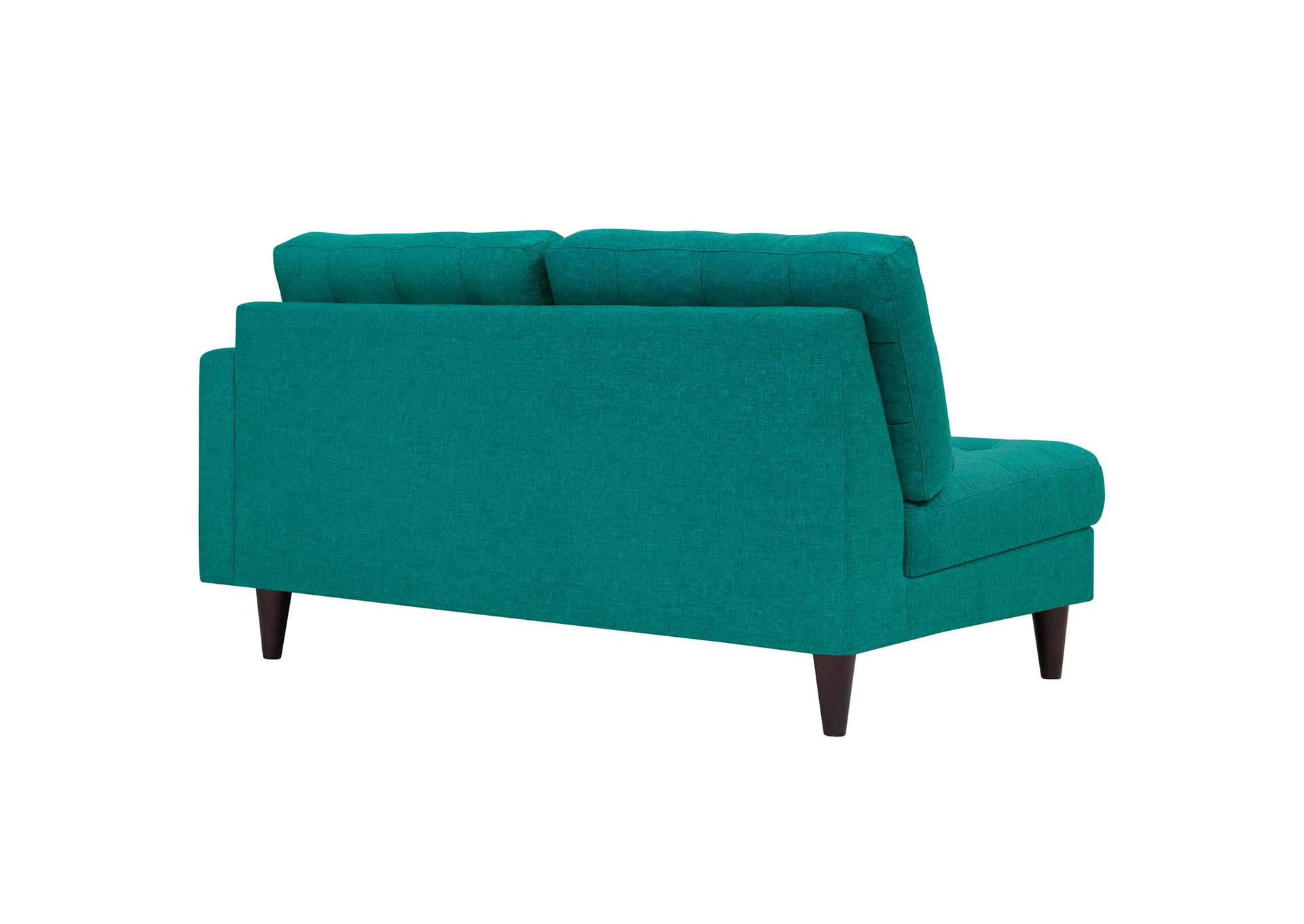 Teal Empress Right-Facing Upholstered Fabric Loveseat,Modway