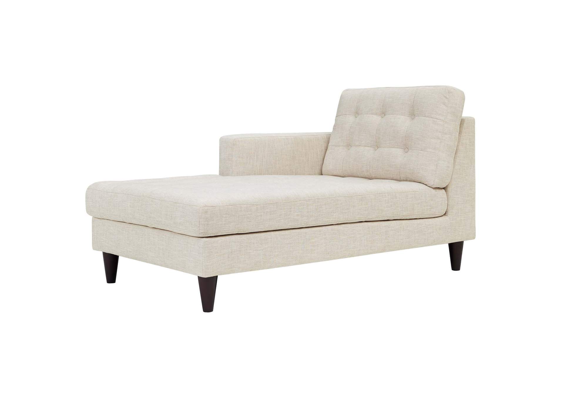 Beige Empress Left-Arm Upholstered Fabric Chaise,Modway