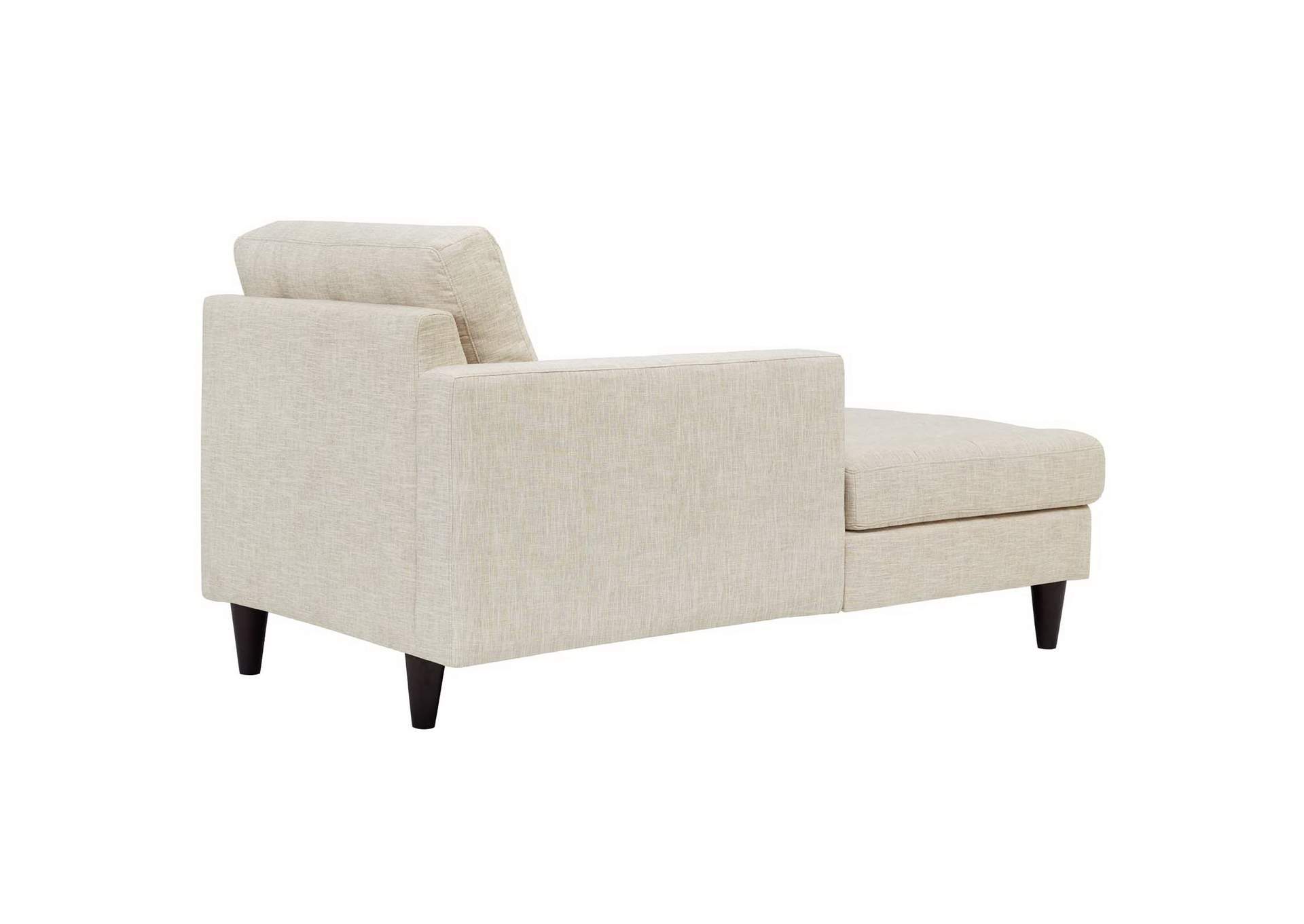 Beige Empress Left-Arm Upholstered Fabric Chaise,Modway