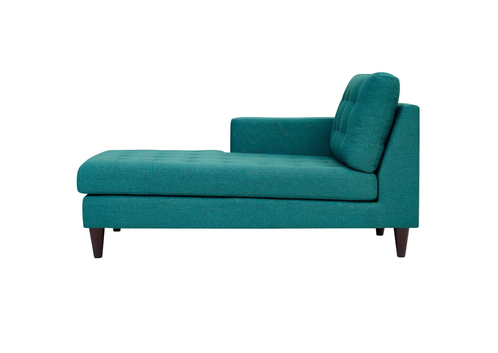 Teal Empress Left-Arm Upholstered Fabric Chaise,Modway