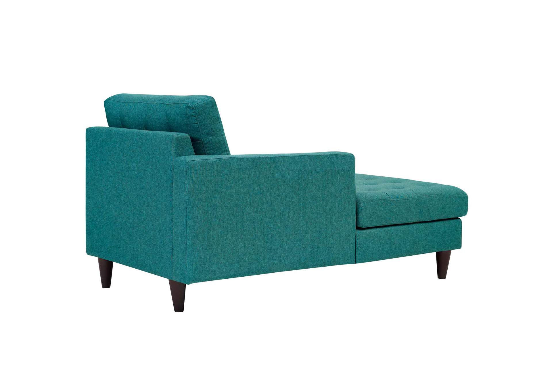 Teal Empress Left-Arm Upholstered Fabric Chaise,Modway